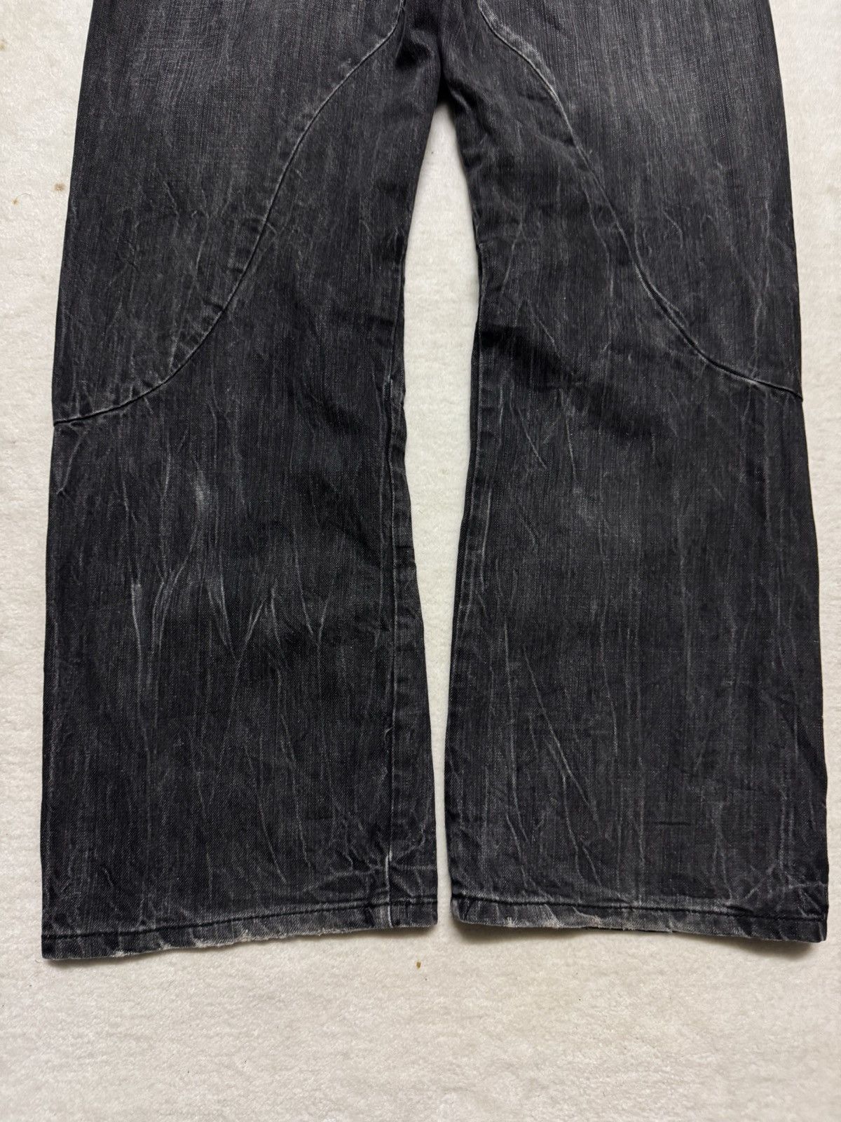 Tornado Mart VINTAGE 2000s JAPANESE FISHBONE BLACK MULTI-POCKET RARE Size US 35 - 9 Thumbnail