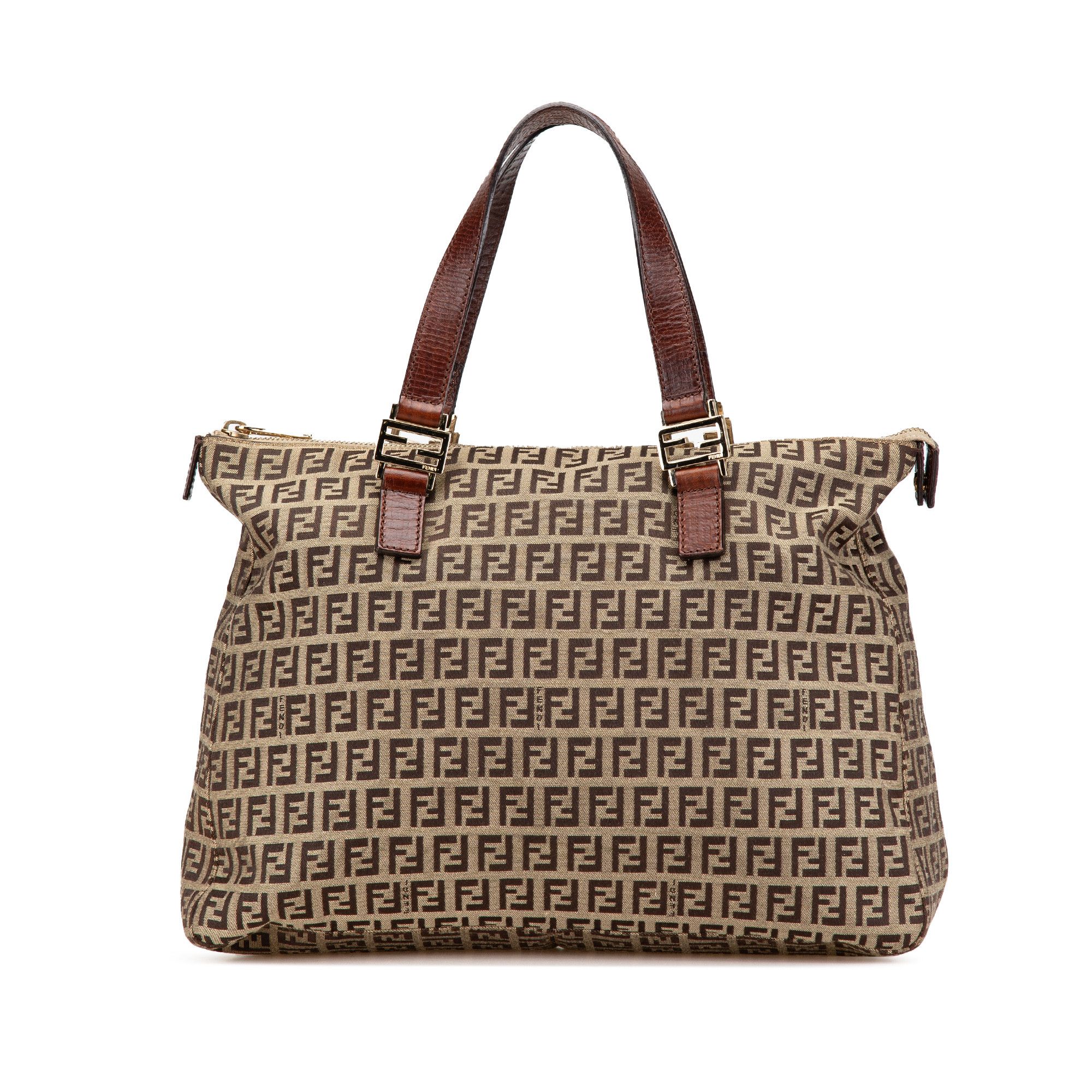 トートバッグ Fendi Beige Jacquard Ff Velvet Roll Large Shopper Bag Fendi Fendi Beige Jacquard Ff Velvet Roll Large Shopper Bag