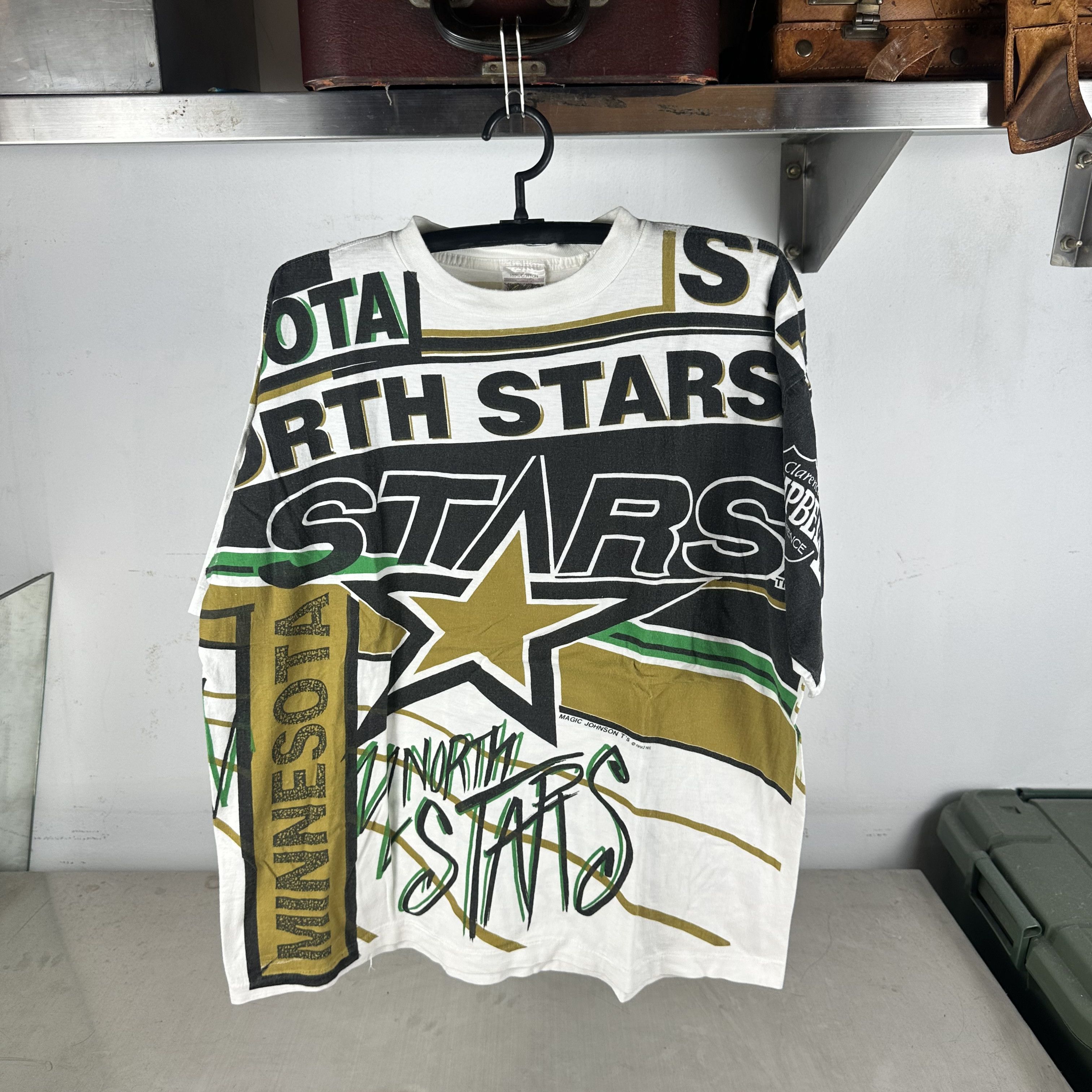 Vintage ​​​​Vintage 1992 Minnesota North Stars NHL AOP T-shirt Size US XL / EU 56 / 4 - 1 Thumbnail