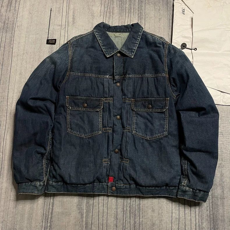 Visvim Visvim Washing to make old denim down jacket coat-2506 Size US L / EU 52-54 / 3 - 1 Thumbnail