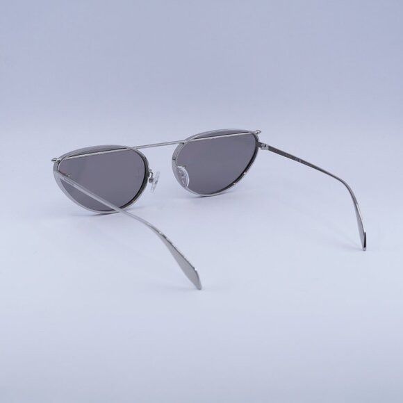 Alexander McQueen Alexander McQueen AM0424S 004 Sunglasses Silver Cat Eye Size ONE SIZE - 6 Thumbnail