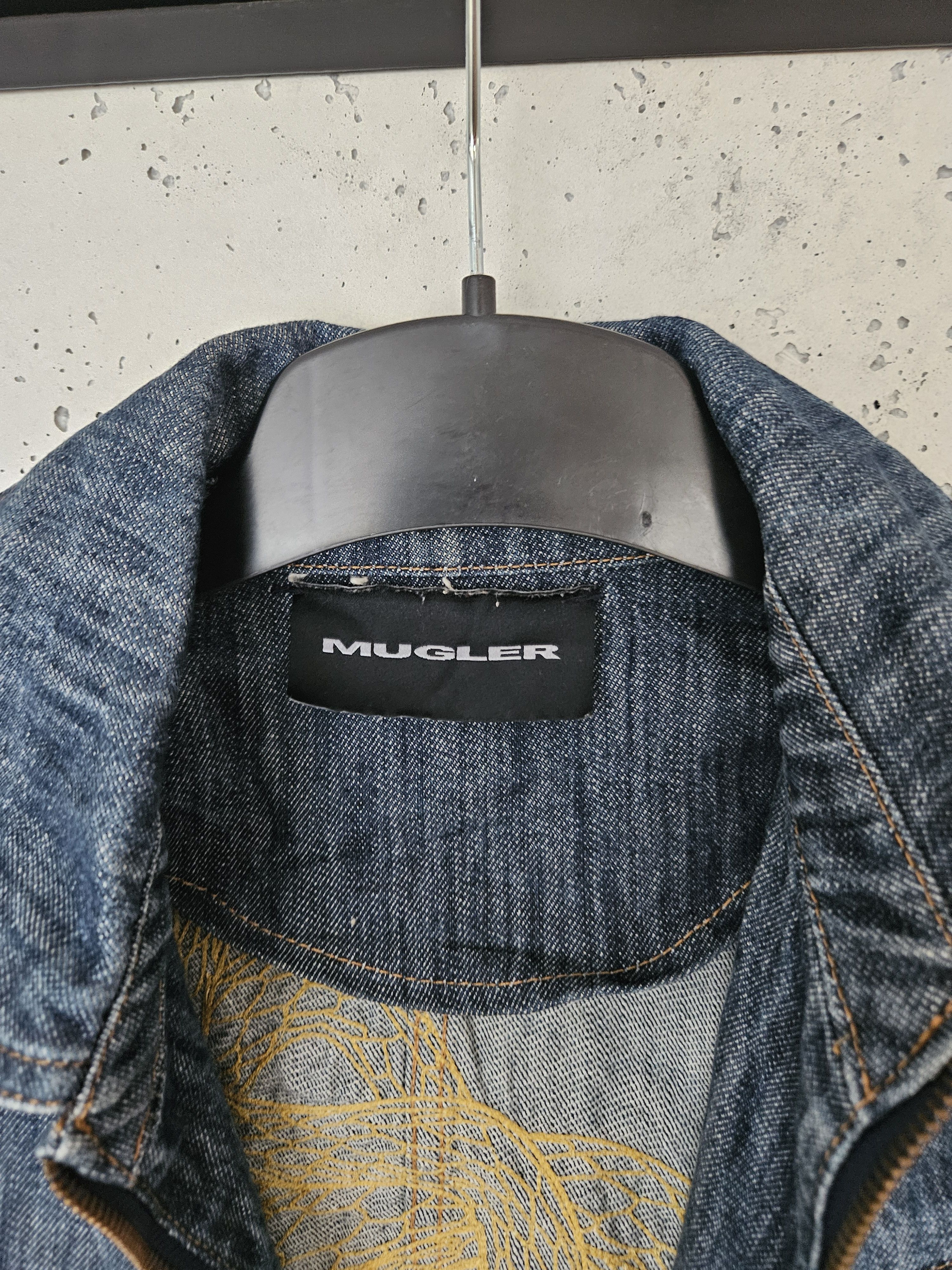 Mugler rare unique snake Mugler denim jeans vintage Jacket Size M / US 6-8 / IT 42-44 - 3 Thumbnail