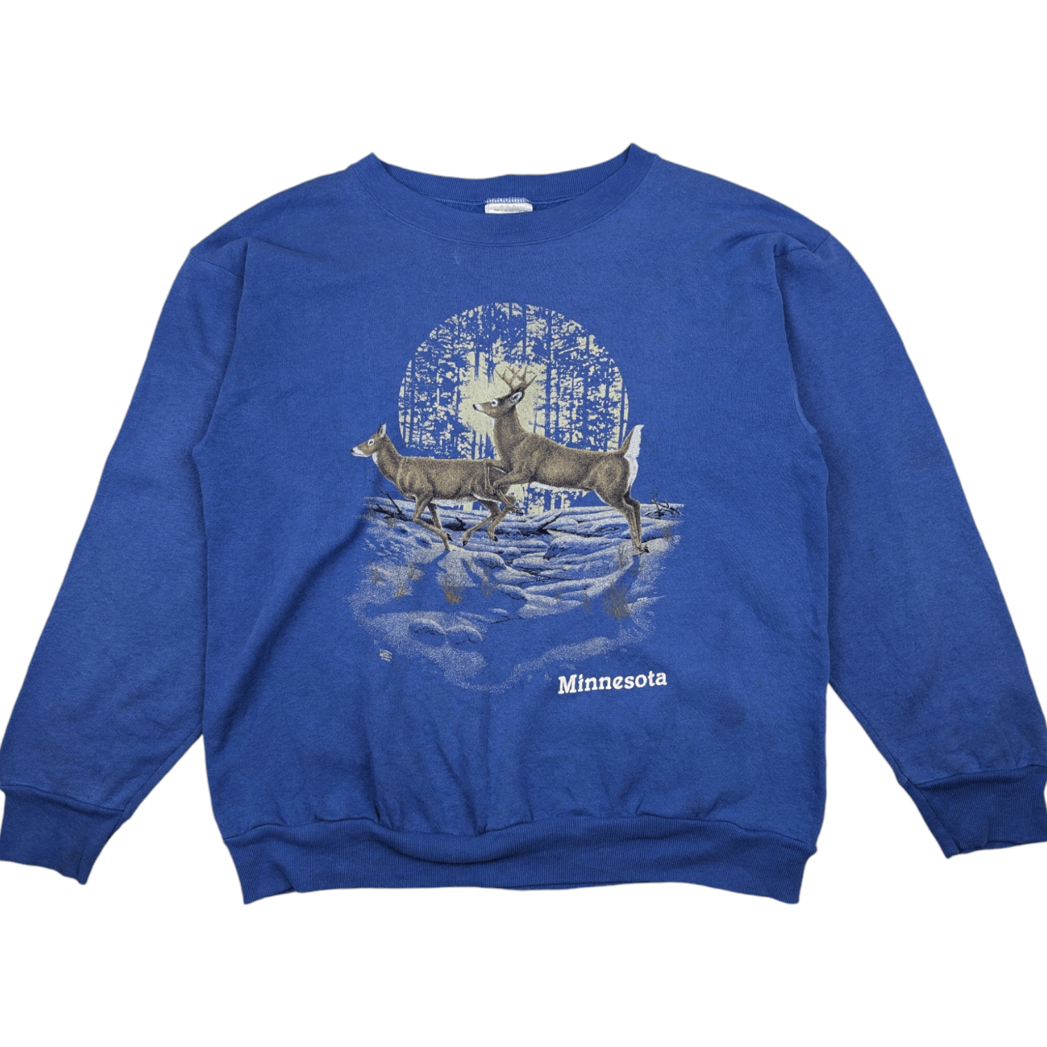 Tultex Vintage 90's TULTEX Minnesota Deer Animal Jumper Sweatshirt Size US XL / EU 56 / 4 - 2 Thumbnail