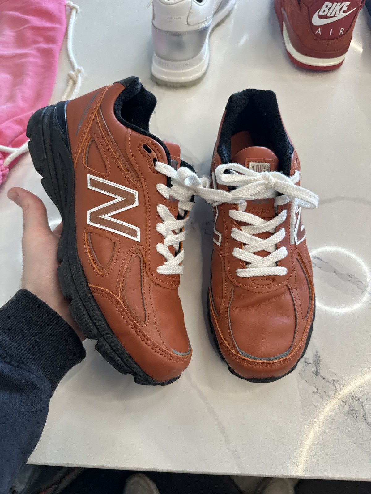 New Balance 990v4 MiUSA Teddy Santis Mahogany Orange