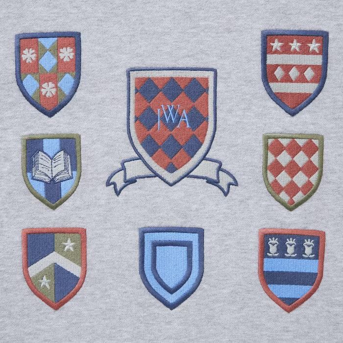 JW Anderson × Uniqlo Large JW Anderson Sweatshirt Gray Coat of Arms Crest Shirt Size US L / EU 52-54 / 3 - 11 Thumbnail