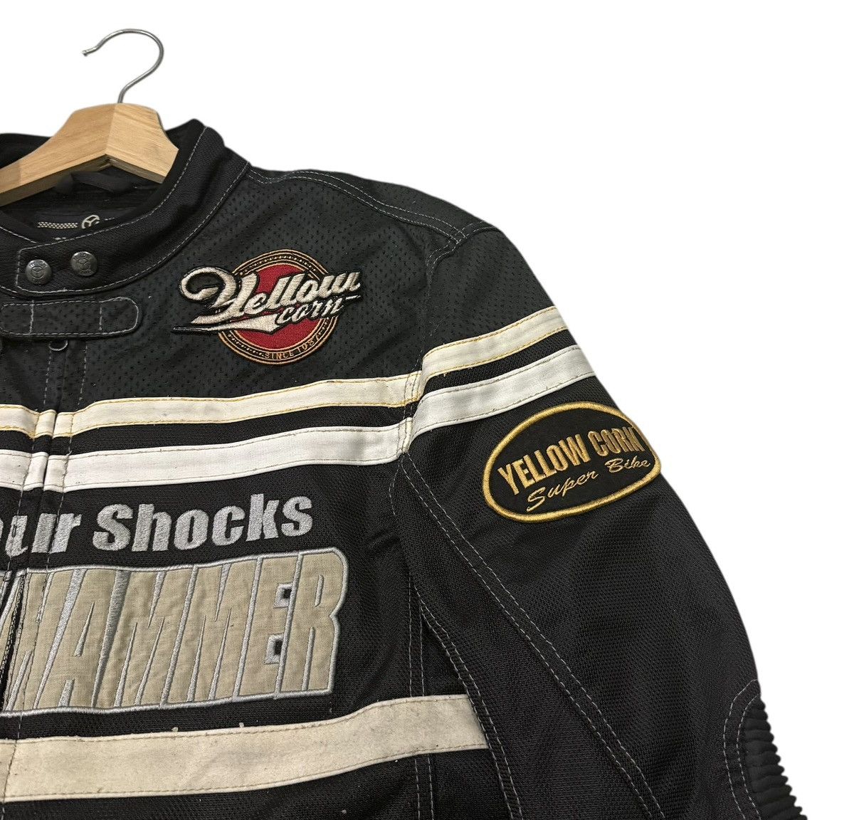 YELLOW CORN Vintage Yellowcorn Sledgehammer Moto Racing Padded Jacket Size US L / EU 52-54 / 3 - 2 Thumbnail