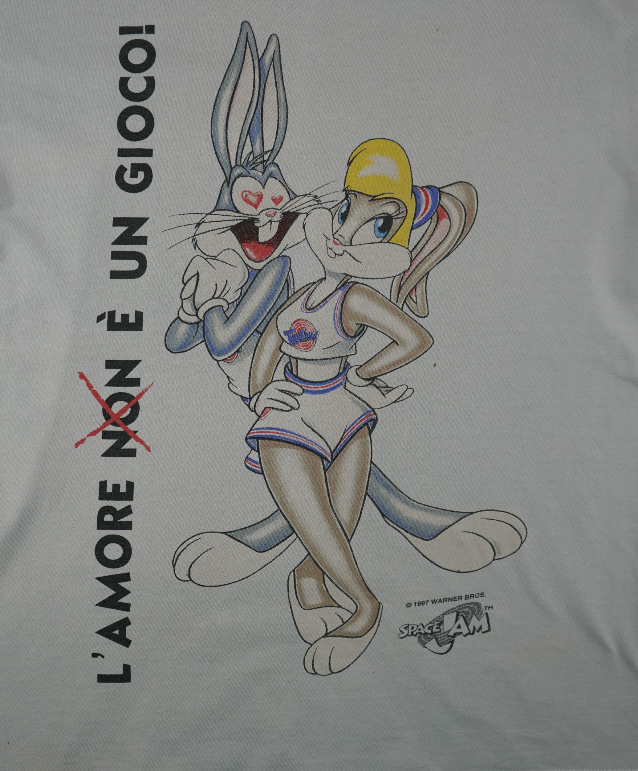 Cartoon Network × Vintage × Warner Bros Vintage 90s Looney Tunes Bugs and Lola Bunny T Shirt Size US S / EU 44-46 / 1 - 2 Thumbnail