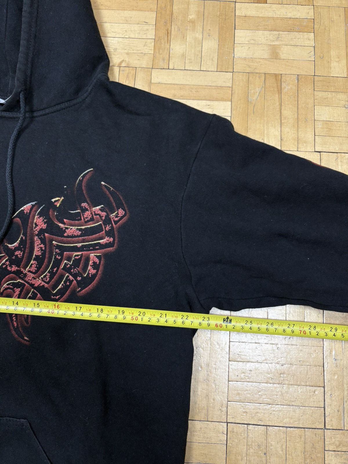 Japanese Brand Opium Tribal Y2K Vintage Boxy Baggy Flame Hoodie Skate Swag Size US XL / EU 56 / 4 - 5 Thumbnail