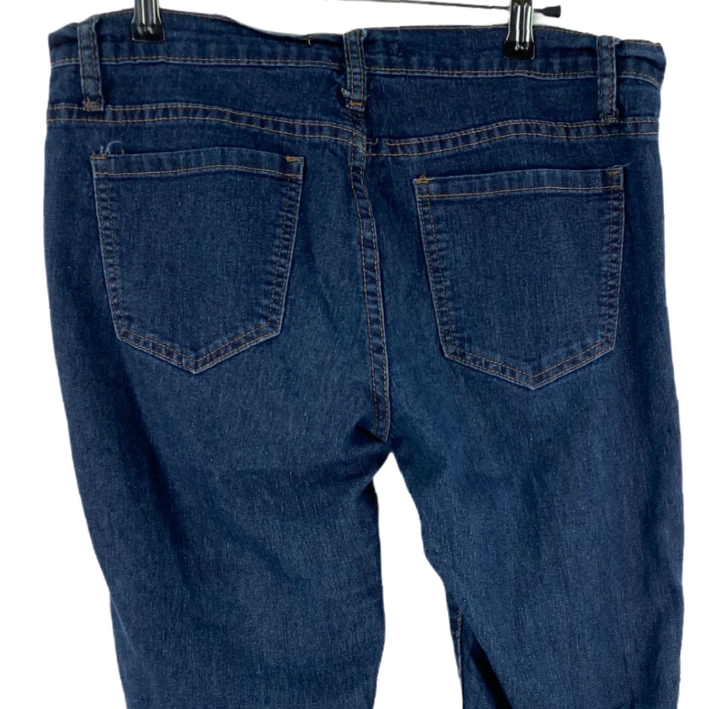 Forever 21 Forever 21 Jeans Womens Mid Rise Skinny Blue Denim Size 30 29.5 in Inseam Regular Long Length 5 Pocket Cuff 34 in Waist Size 30" / US 8 / IT 44 - 4 Thumbnail