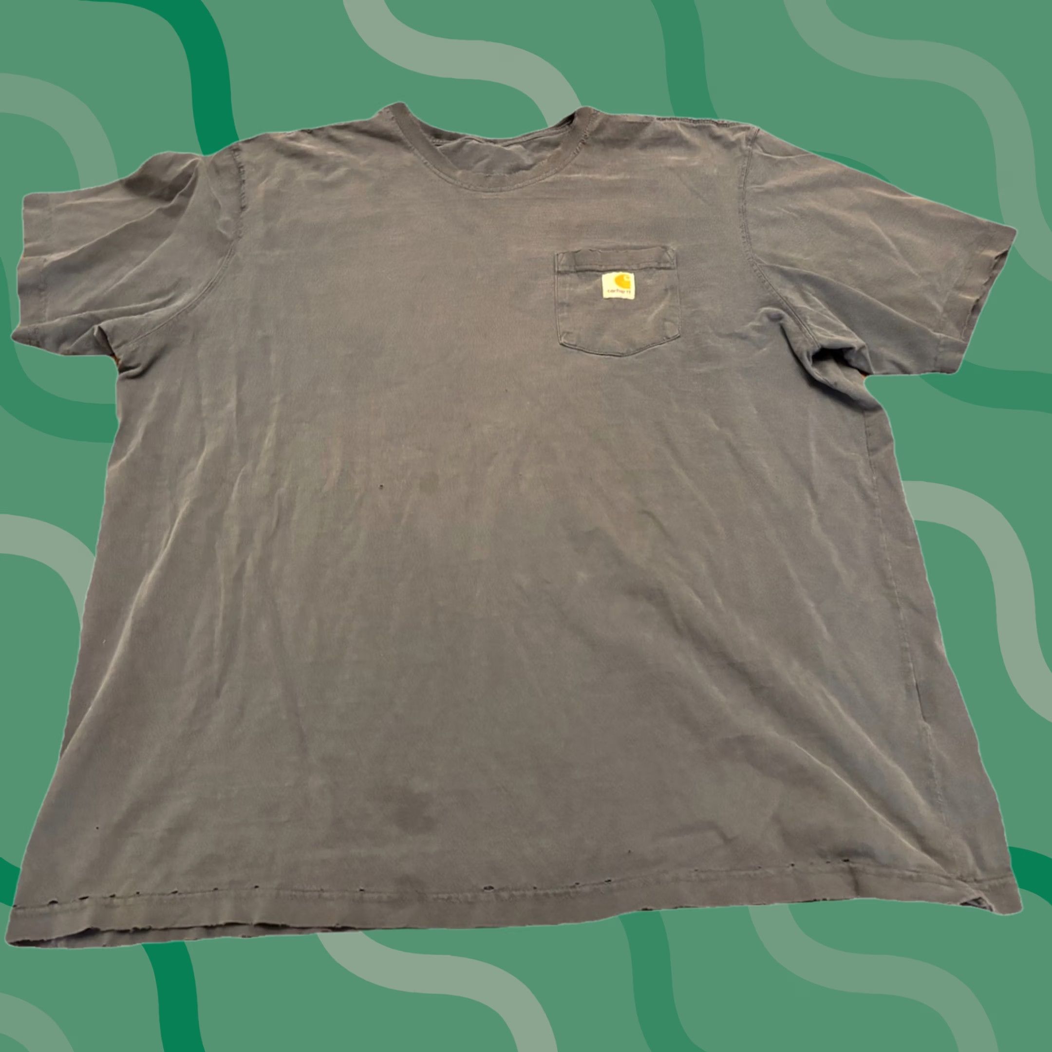 Carhartt VINTAGE Carhartt T-Shirt Work Gray 2XL Pocket Short Sleeve Mens Thur? Size US XXL / EU 58 / 5 - 1 Thumbnail