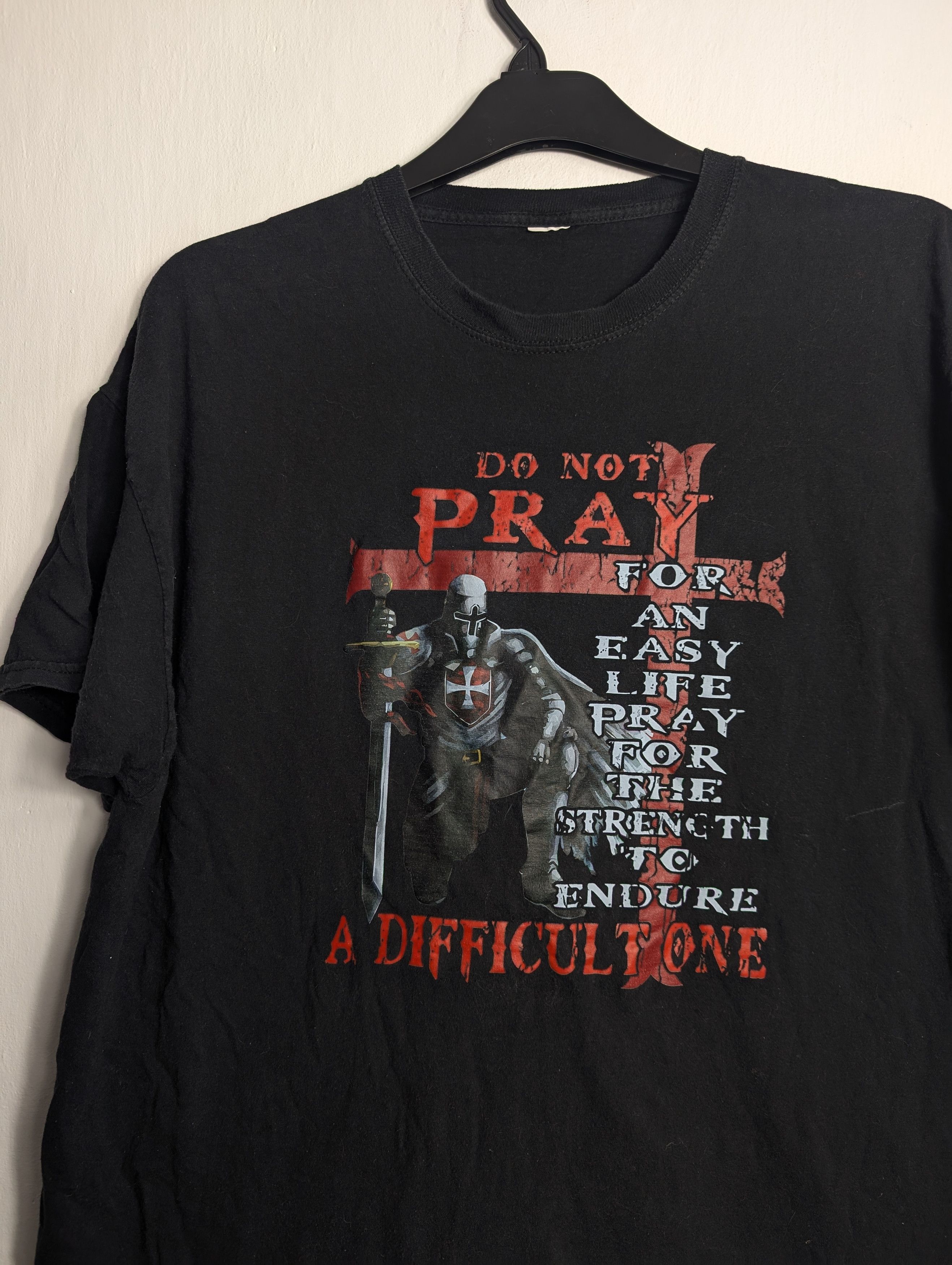 Vintage Knight Templar Crusader Graphic T-Shirt Medieval History Size US XXL / EU 58 / 5 - 2 Thumbnail