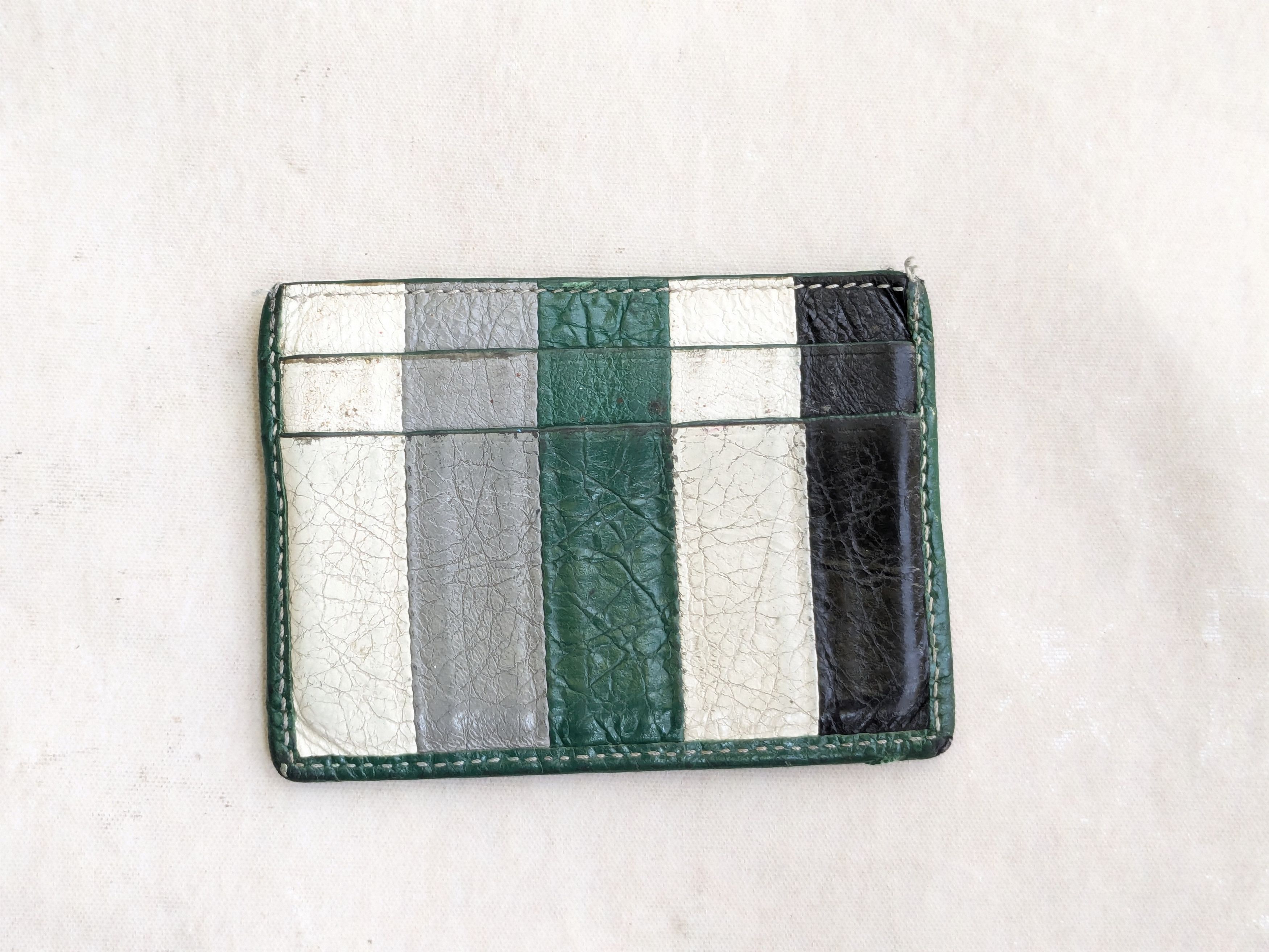 Balenciaga Balenciaga Cardholder Wallet Green Black White Bazaar Size ONE SIZE - 5 Thumbnail