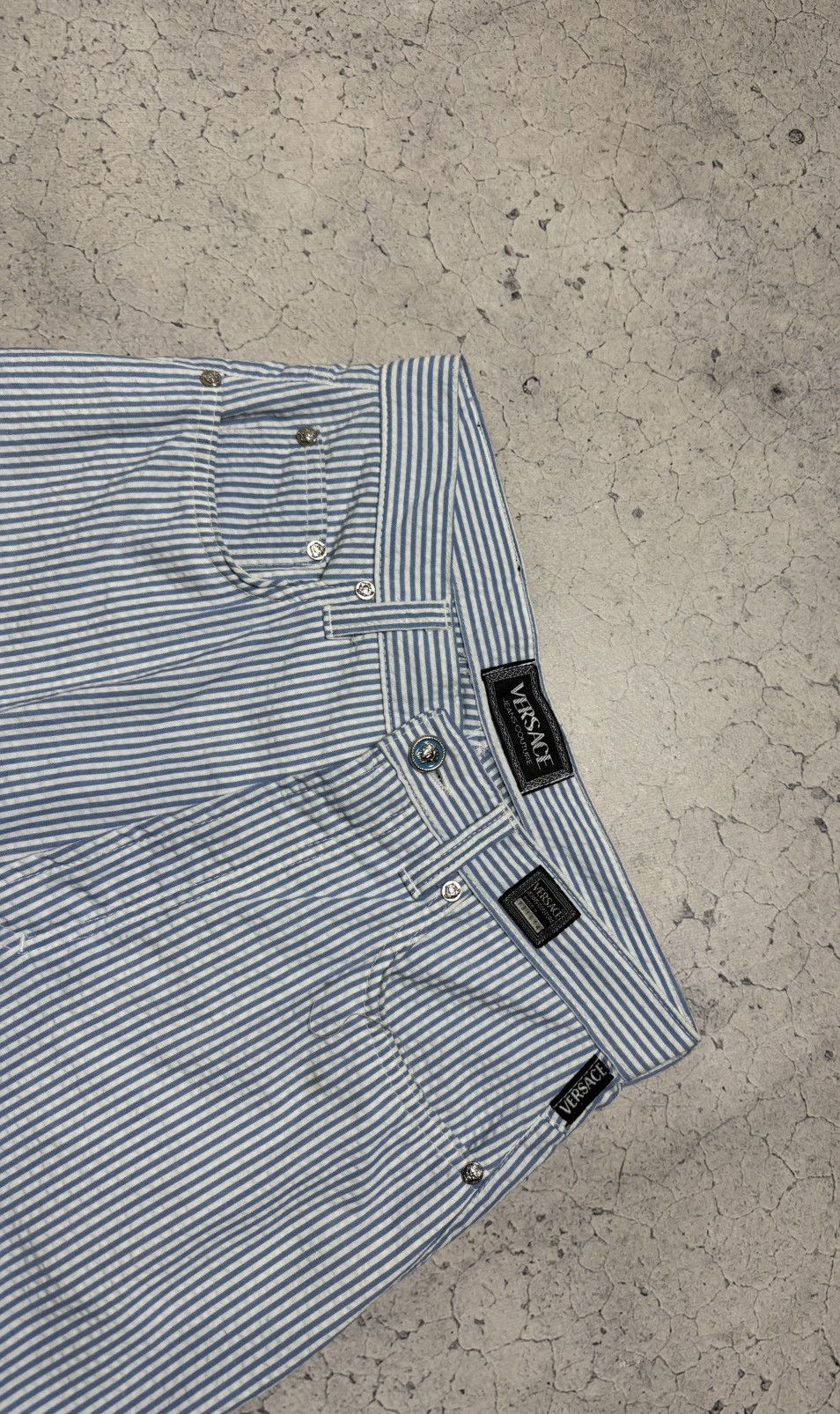 Versace Jeans Couture Versace Jeans Couture Striped Blue Luxury Pants Trousers Size US 31 - 8 Thumbnail