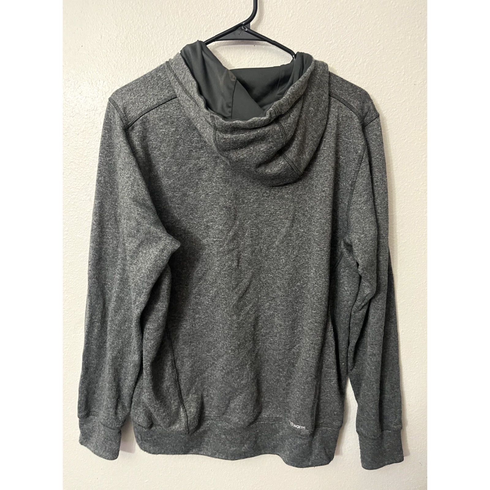 Adidas VINTAGE Adidas Climawarm Hoodie - Gray Black - Drawstring Hood - Women's - Size M Size M / US 6-8 / IT 42-44 - 4 Thumbnail