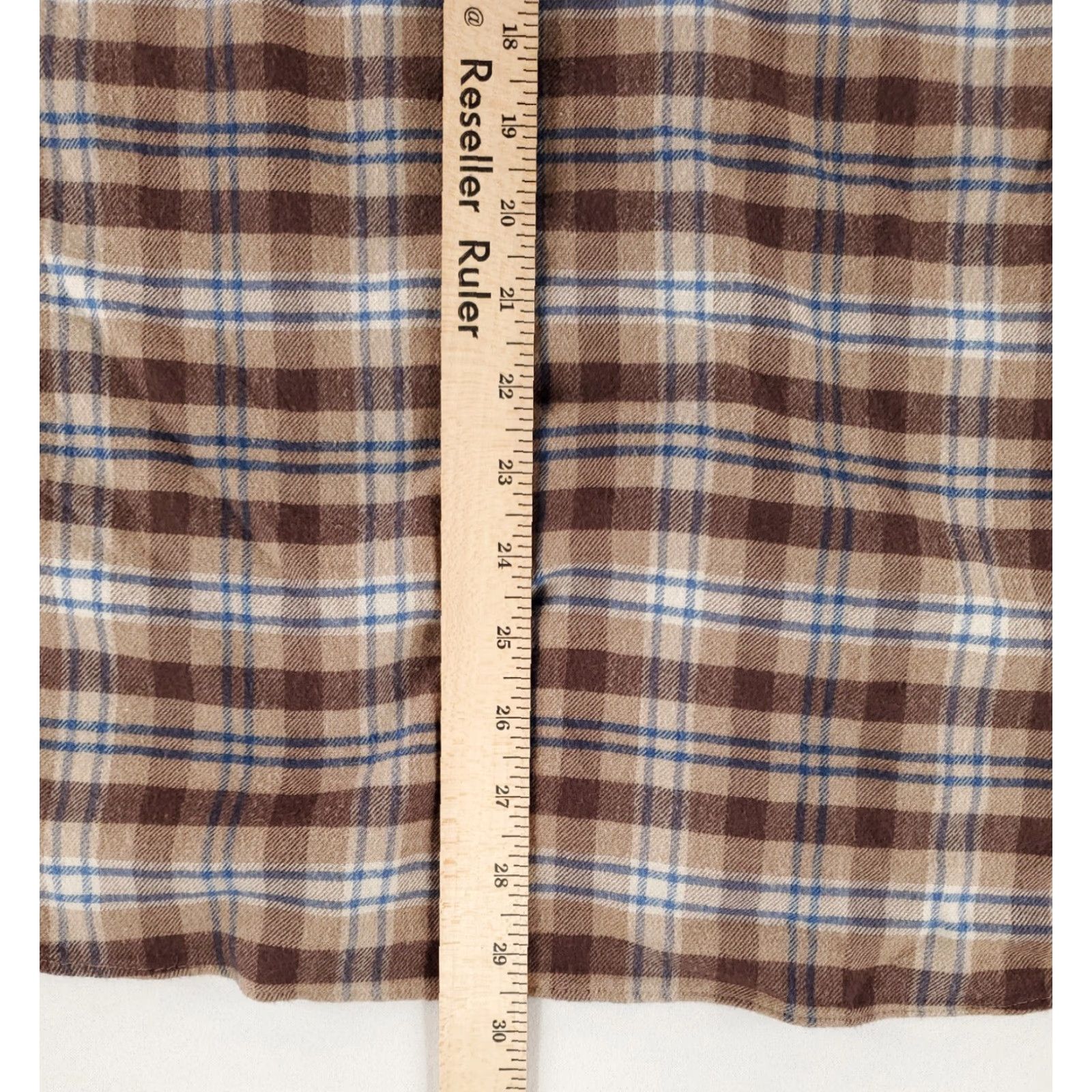Faherty Faherty Button-Down Flannel Shirt Plaid Long Sleeve Mens XL Multicolor Blue Brown Size US XL / EU 56 / 4 - 5 Thumbnail