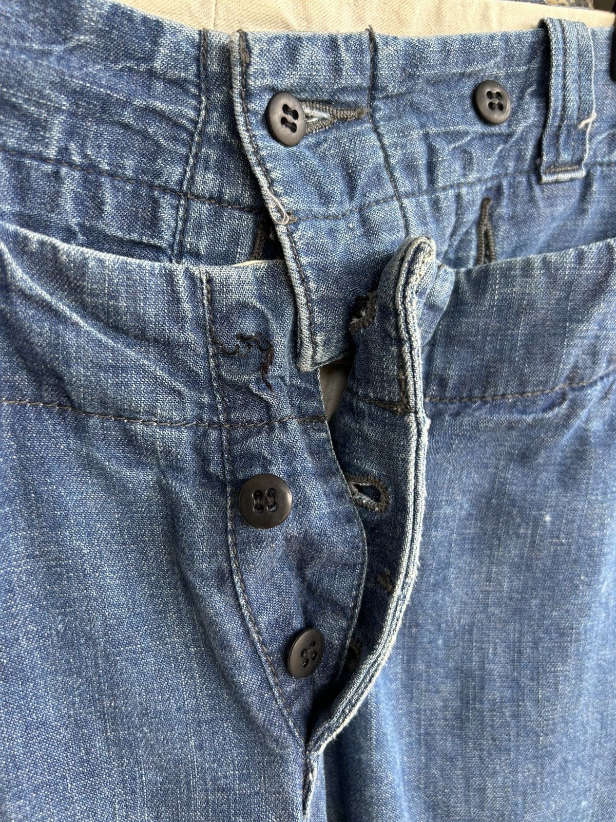 Lee × N.Hoolywood Double Waist Distressed Denim Pant Size US 32 / EU 48 - 6 Thumbnail