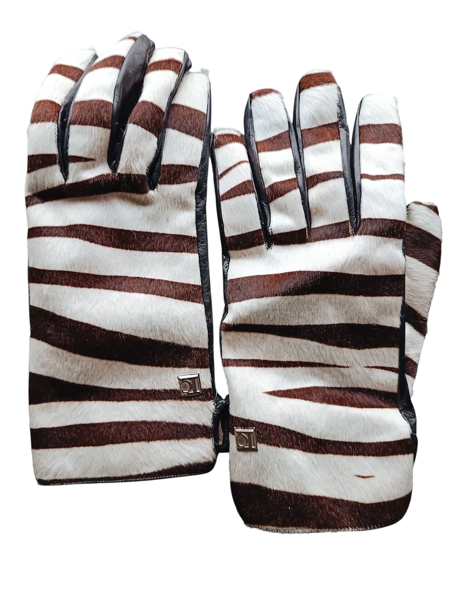 Iceberg PONY HAIR LEATHER GLOVES Size ONE SIZE - 1 Thumbnail