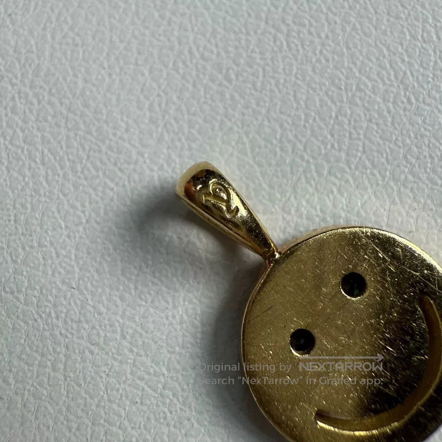 EYEFUNNY 18k Gold Diamond Smiley Face Pendant. Size ONE SIZE - 3 Thumbnail