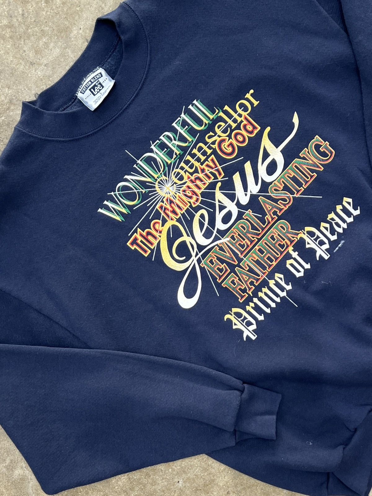 Vintage 1997 Almightly Jesus Religious Lee Crewneck Large