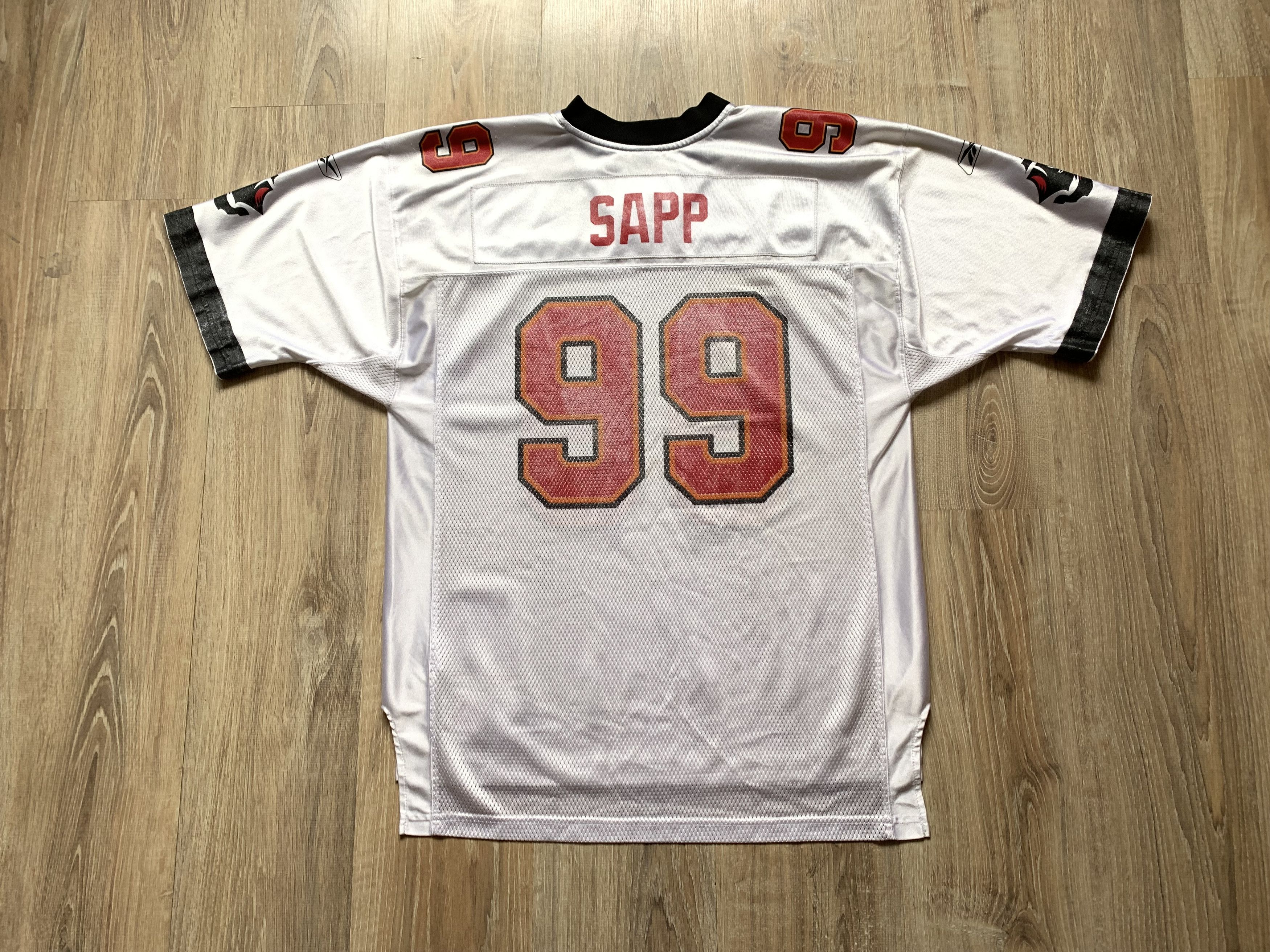 NFL × Reebok × Vintage Reebok NFL Tampa Bay Buccaneers Warren Sapp #99 Jersey Size US L / EU 52-54 / 3 - 3 Thumbnail