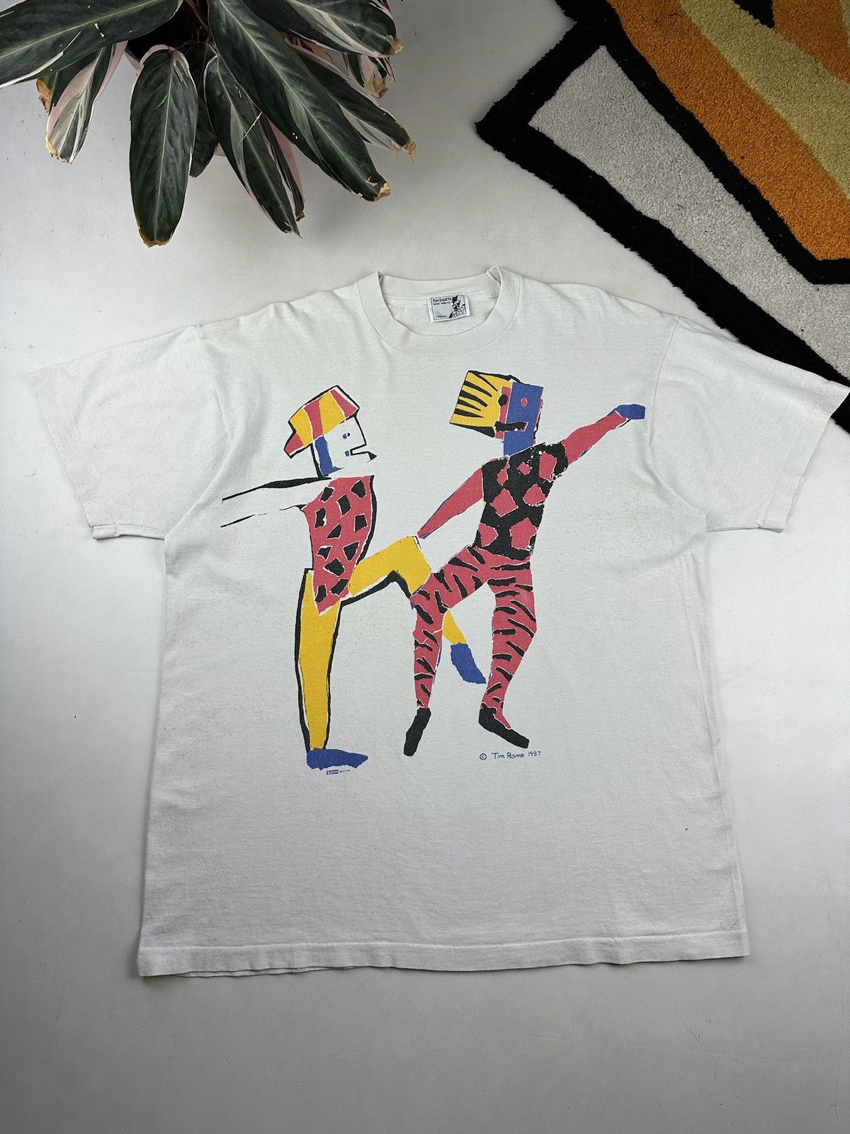 Mens Vintage 70s Disco Shirt with Forest Print, Jantzen 100