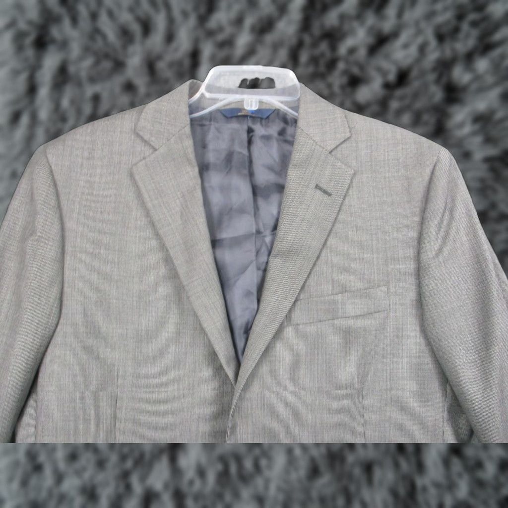 Brooks Brothers Brooks Brothers Blazer Mens 40L Gray Check 346 Fitzgerald Fit Wool Suit Jacket Size 40R - 1 Thumbnail