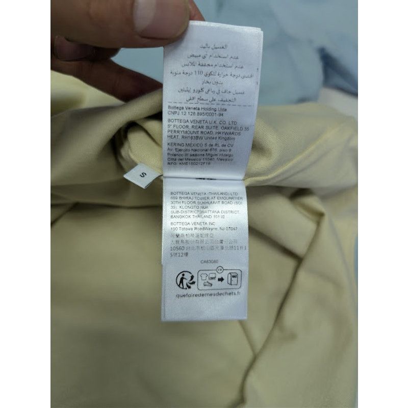 Bottega Veneta o1rshd1 Double Layer Light Cotton Polo Shirt in Stone Blue Size US S / EU 44-46 / 1 - 20 Thumbnail