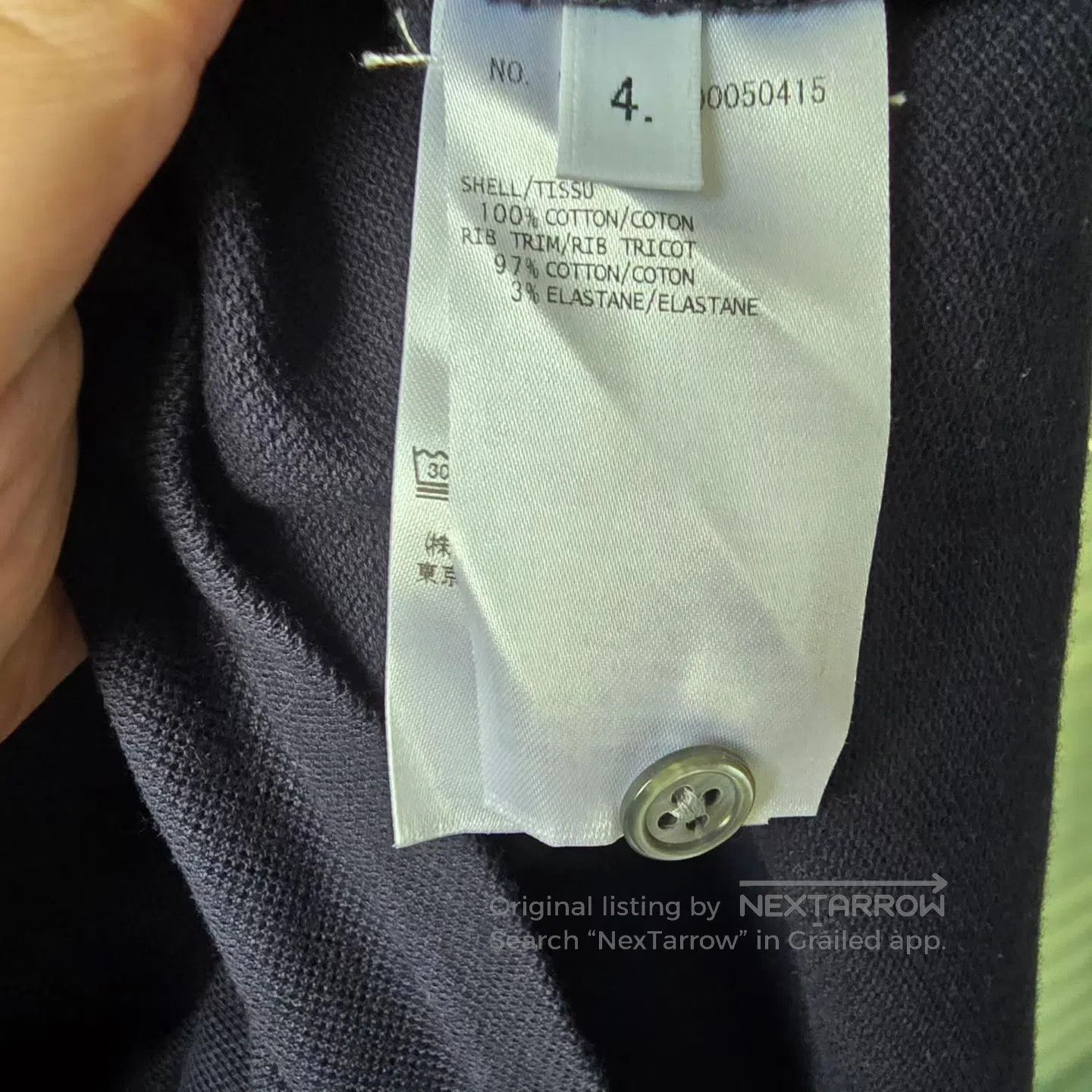 Thom Browne Thom Browne Navy Blue Short Sleeve Tee with Color-Block St Size US XL / EU 56 / 4 - 5 Thumbnail