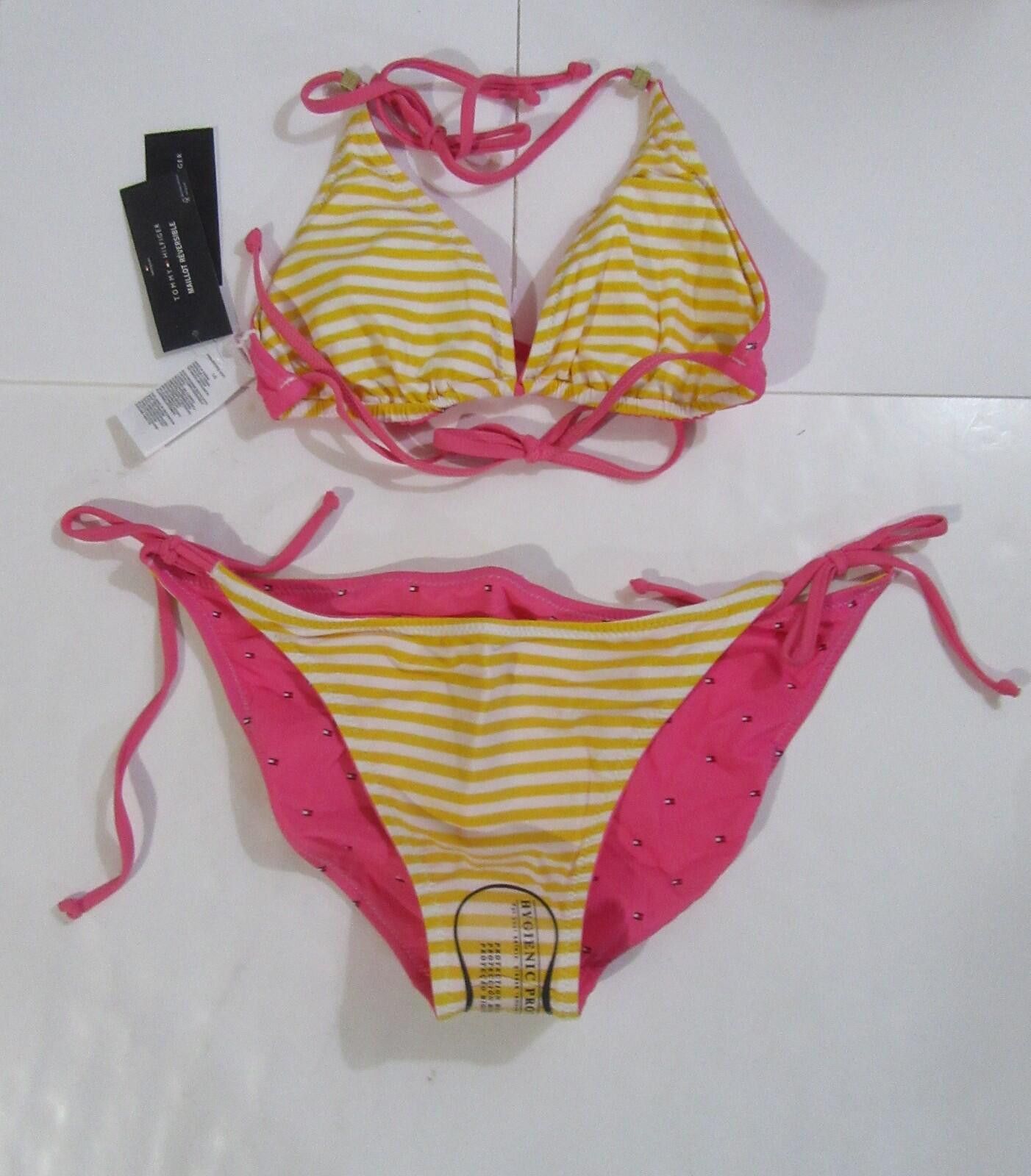 Tommy Hilfiger Tommy Hilfiger Womens Reversible Bathing Suit Bikini LG Size ONE SIZE - 5 Thumbnail