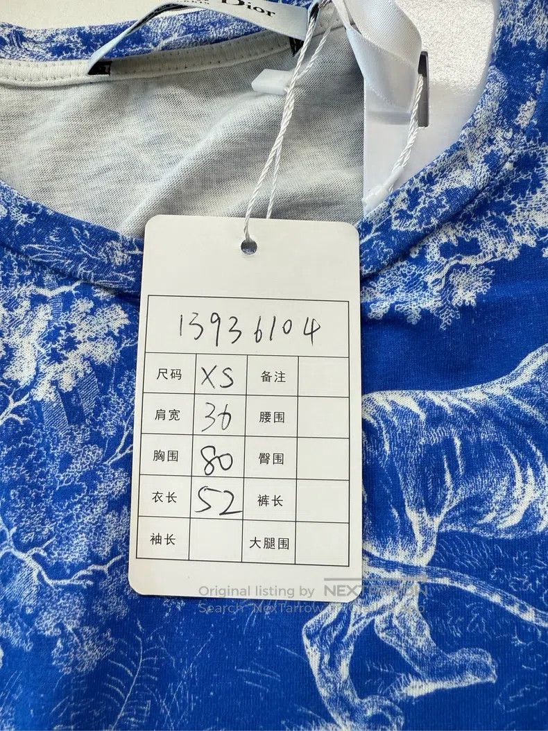 Dior Dior Blue Animal World Printed T-shirt Size US XS / EU 42 / 0 - 6 Thumbnail