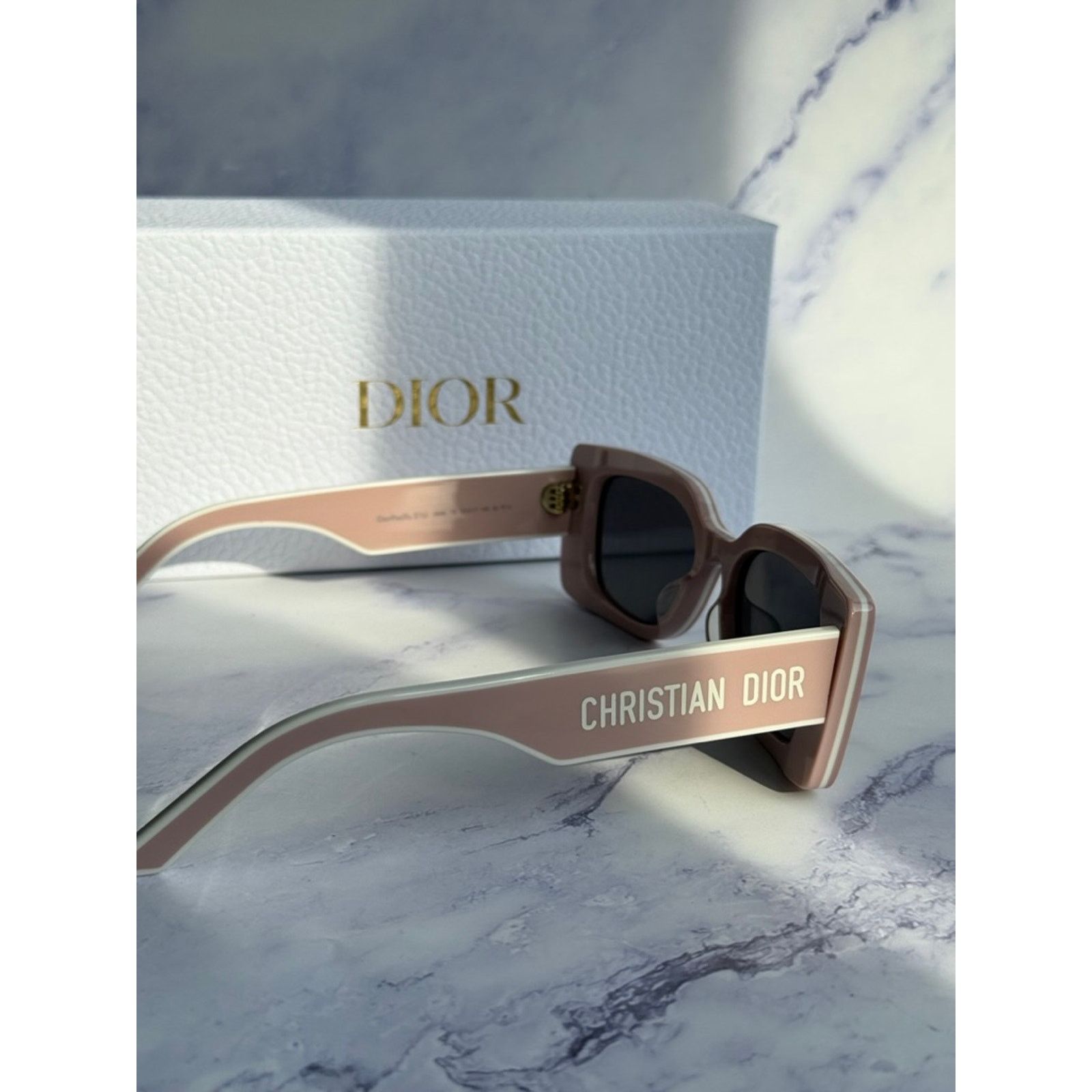 Dior NEW Dior Pacific S1U Logo Sunglasses in Mauve Powder Pink Size ONE SIZE - 4 Thumbnail