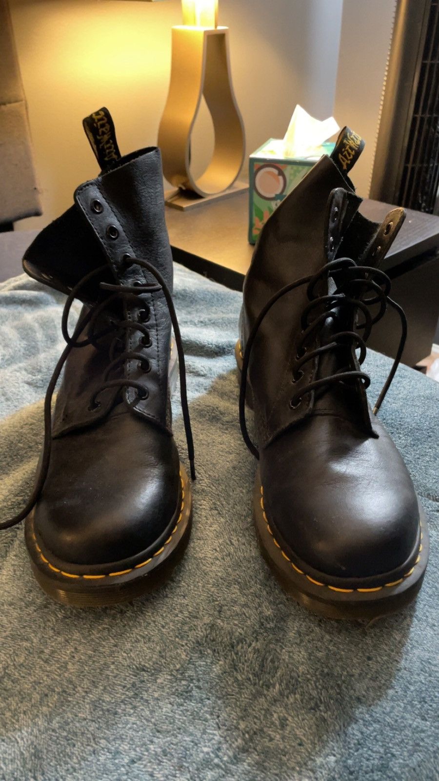 Dr. Martens Black leather vintage Dr. Marten 1460 boots Size US 10 / EU 43 - 1 Thumbnail