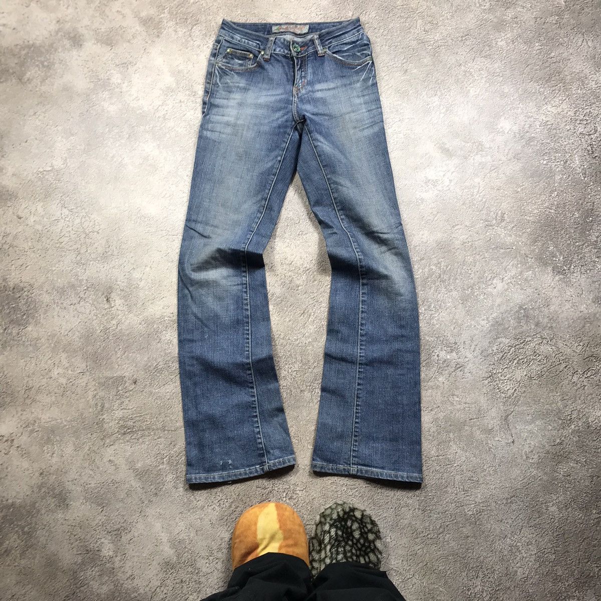 Vintage Vintage Y2K Baggy Distressed Wide Leg Jeans Grunge Logo 25 Size 25" / US 0 / IT 36 - 3 Thumbnail