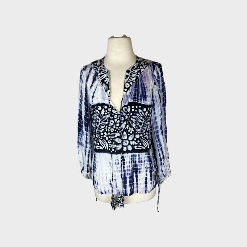Anthropologie Anthropologie Pepin Tie Dye Blouse | Medium Size M / US 6-8 / IT 42-44 - 1 Thumbnail