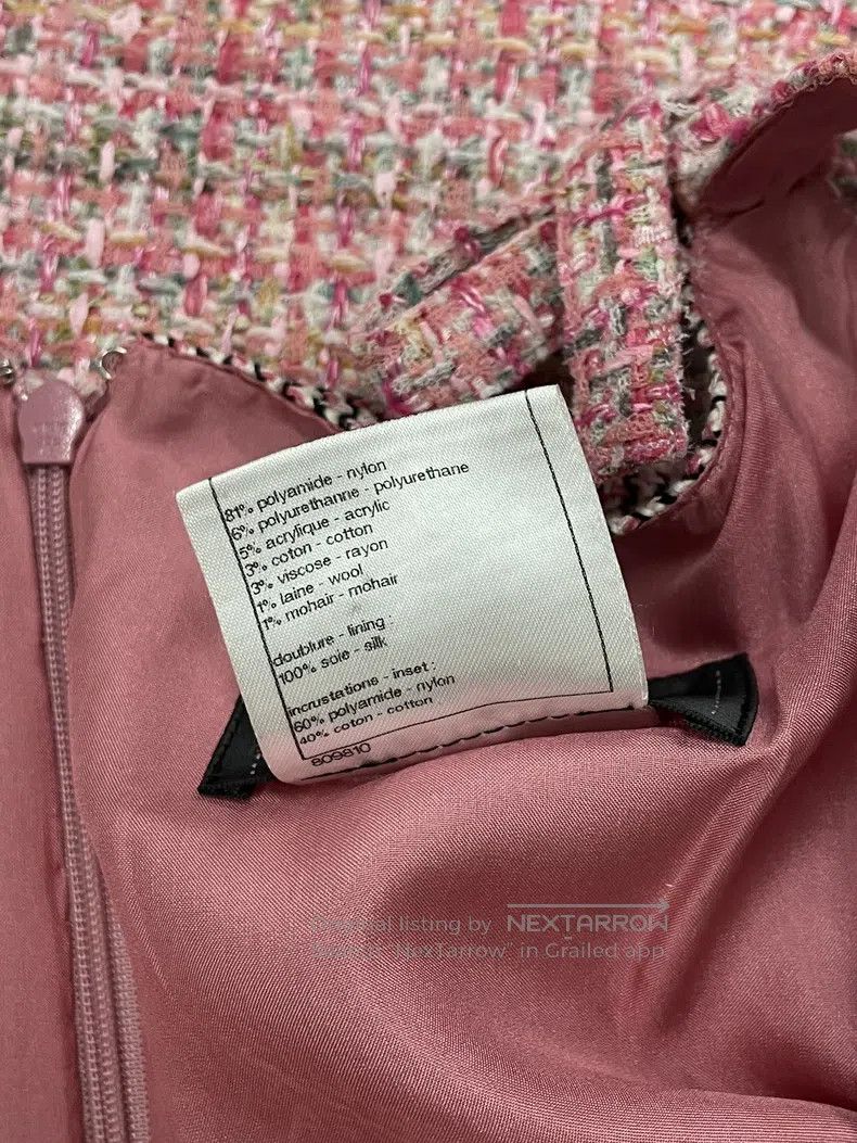 Chanel Chanel Pink tweed sequin stitching dress Size XS / US 0-2 / IT 36-38 - 7 Thumbnail