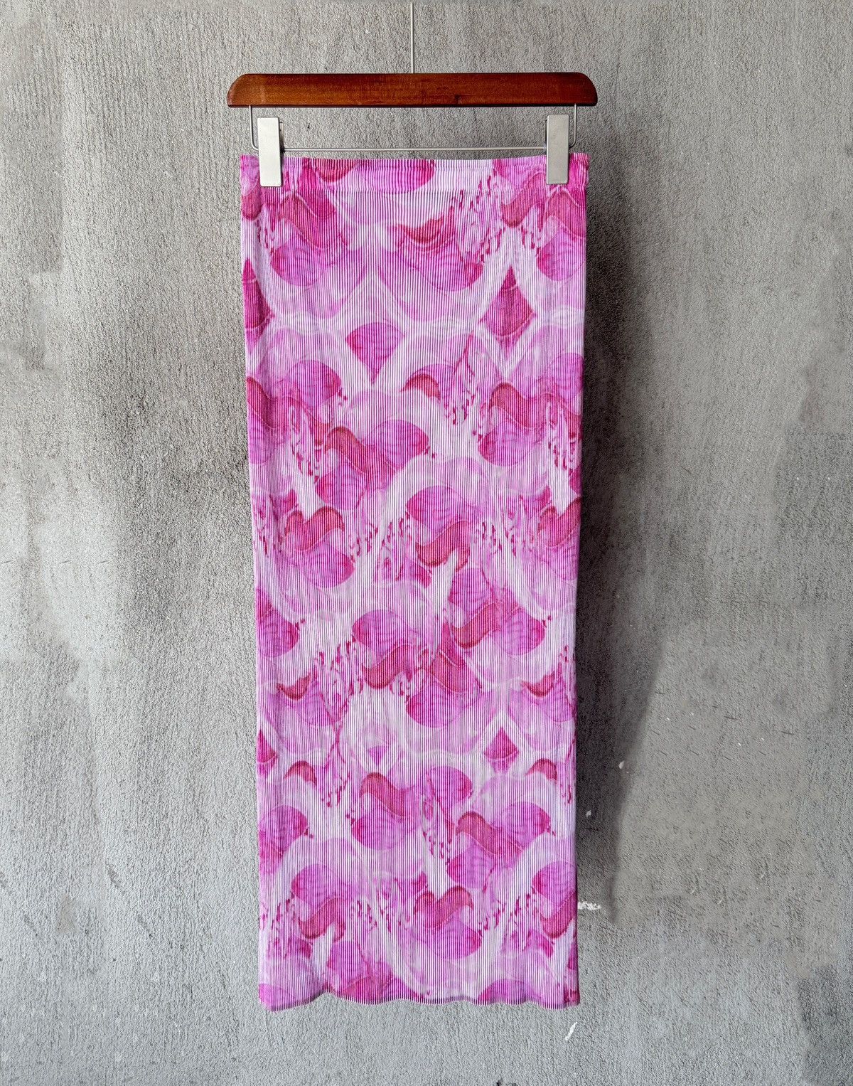 Issey Miyake × Vintage Pink wave pattern pleated half - skirt Size M / US 6-8 / IT 42-44 - 1 Thumbnail