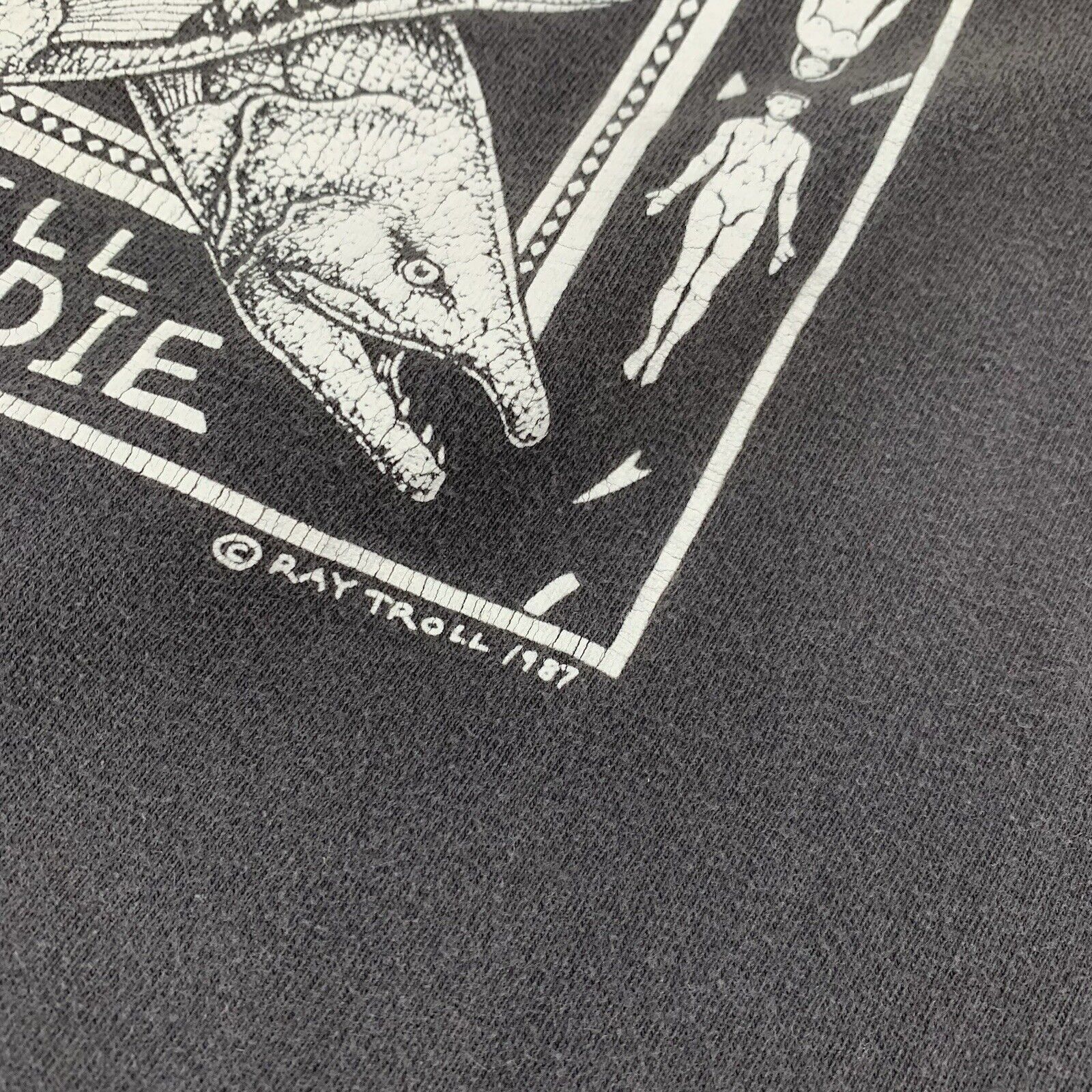 Vintage Vintage 1987 Ray Troll Spawn Till You Die T-Shirt Large Mens Size US L / EU 52-54 / 3 - 3 Thumbnail