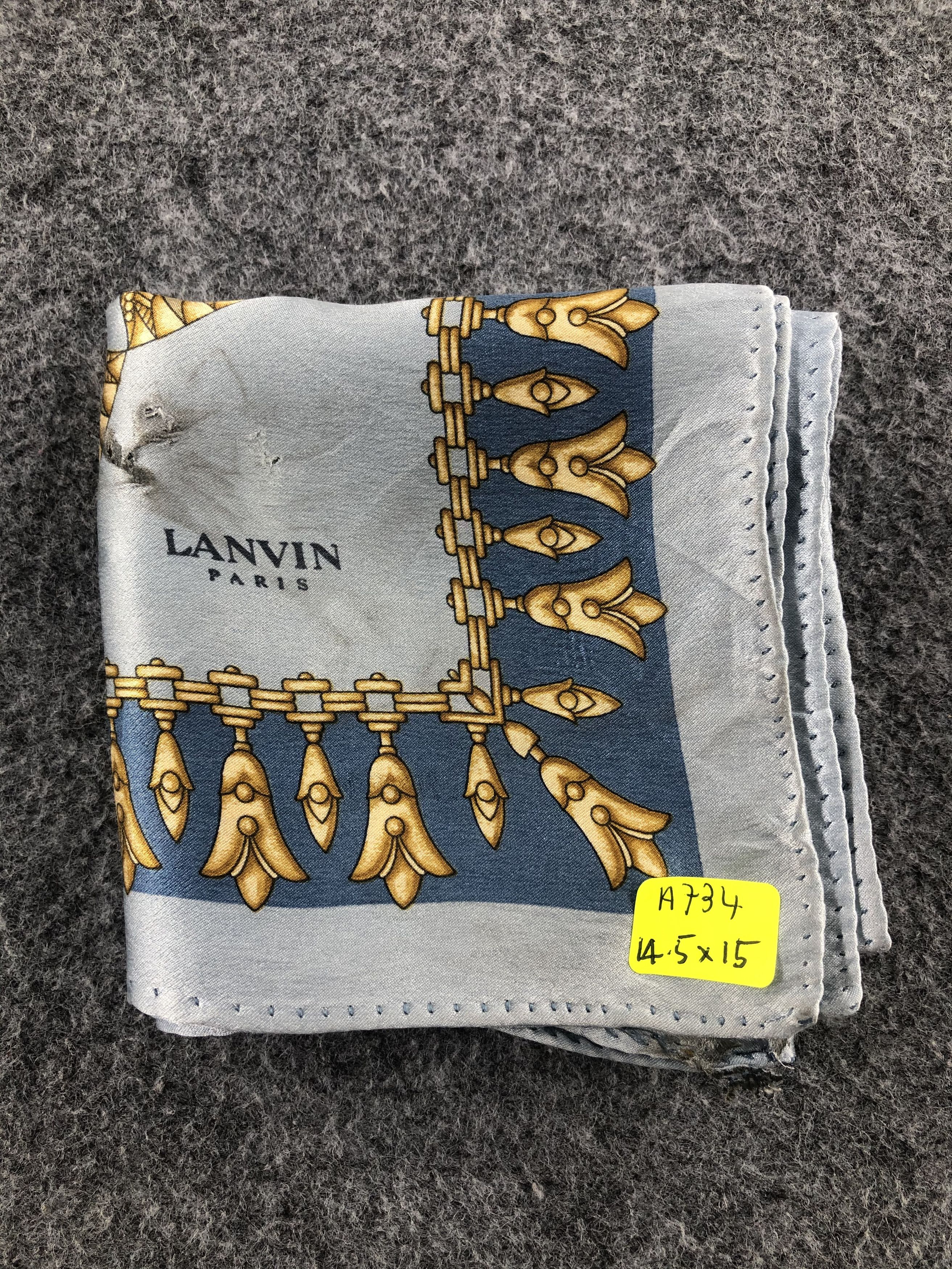 Lanvin × Vintage Lanvin Silk Mini Handkerchief / Bandana / Neckerchief Size ONE SIZE - 5 Thumbnail