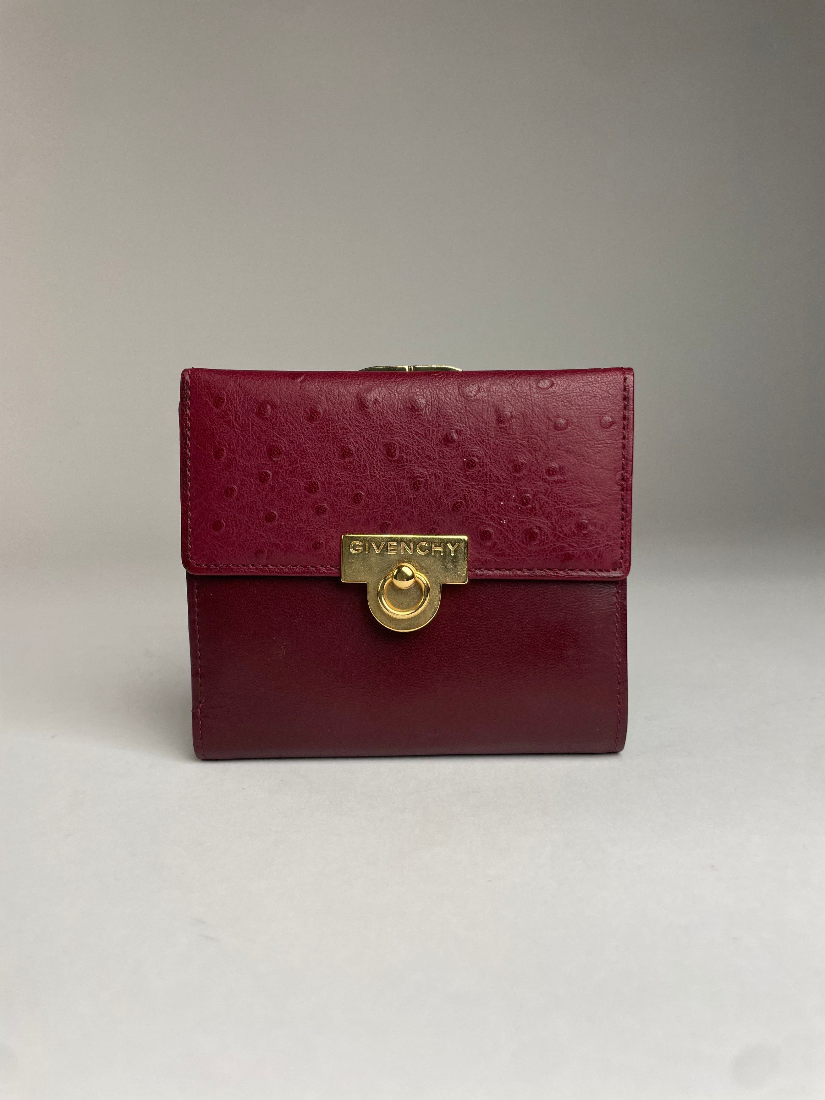 Givenchy Vintage Ostrich Leather Wallet purple Size ONE SIZE - 1 Thumbnail