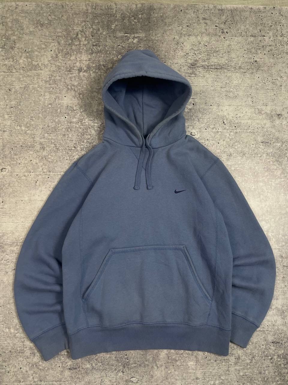 Nike Vintage 00s Nike Baggy Solo Swoosh Logo Hoodie Y2K Size US M / EU 48-50 / 2 - 1 Thumbnail