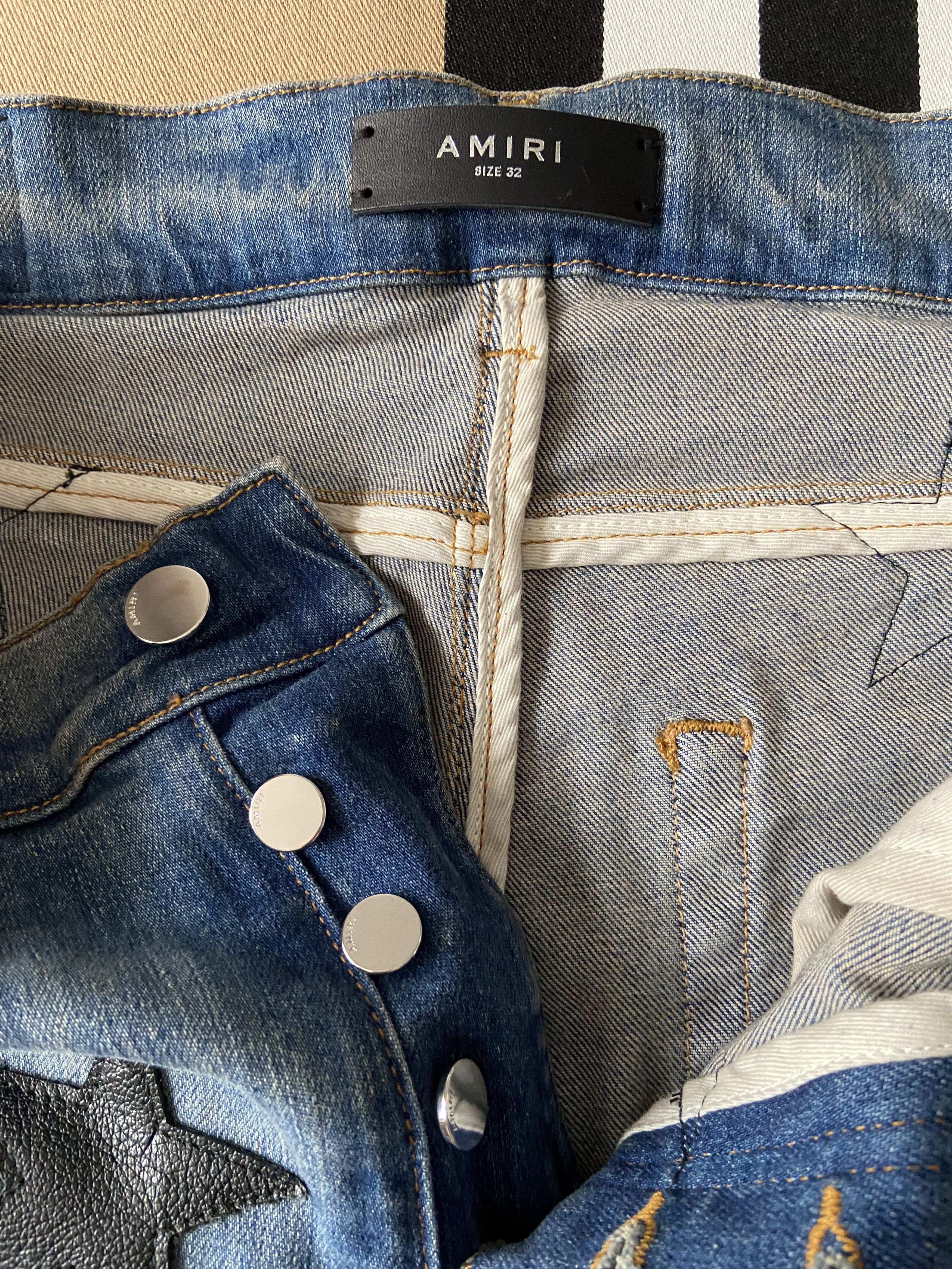 Amiri New AMIRI Chemist Leather Star Jeans Size US 32 / EU 48 - 4 Thumbnail