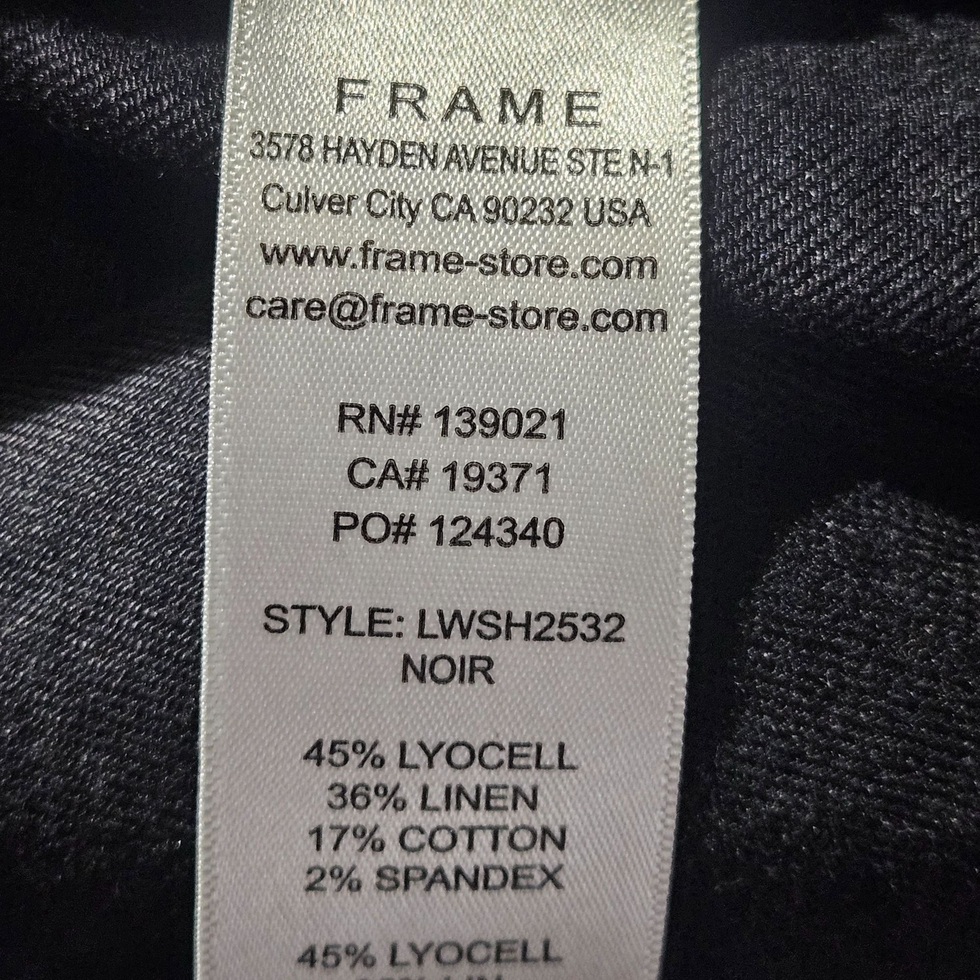 Frame Frame Women’s Charcoal Button-Up Shirt Med Model Off-Duty In Size M / US 6-8 / IT 42-44 - 7 Thumbnail