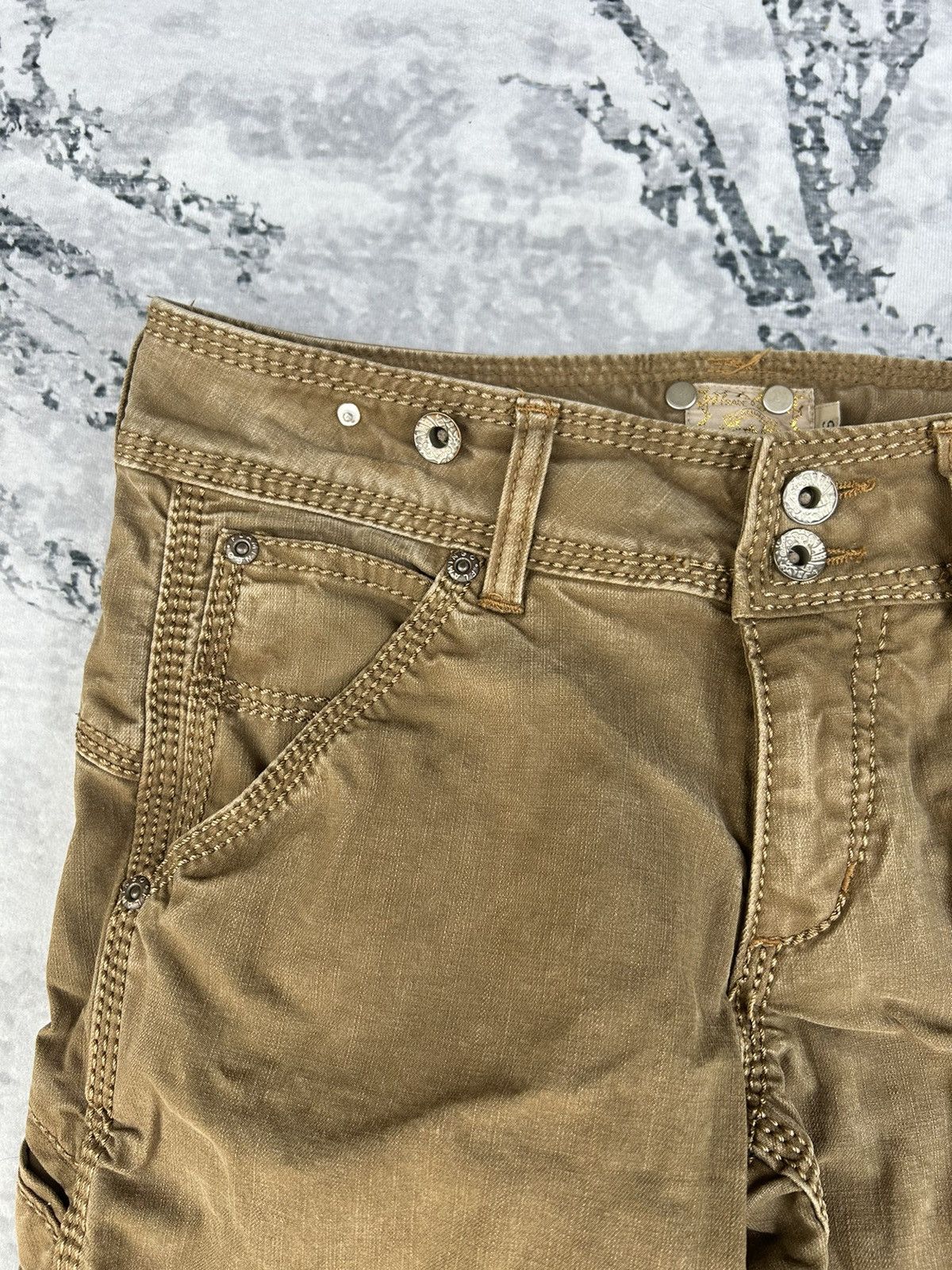 Japanese Brand Super Flared Flamingo Firm Pants Size 27" / US 4 / IT 40 - 11 Thumbnail