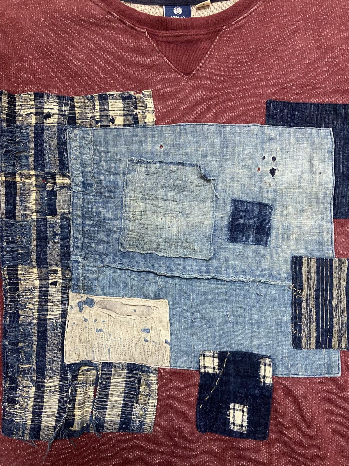 Designer × Indigo × Kiriko Made Kiriko Made Patchwork Sashiko Crewneck Sweatshirt Size US L / EU 52-54 / 3 - 2 Thumbnail