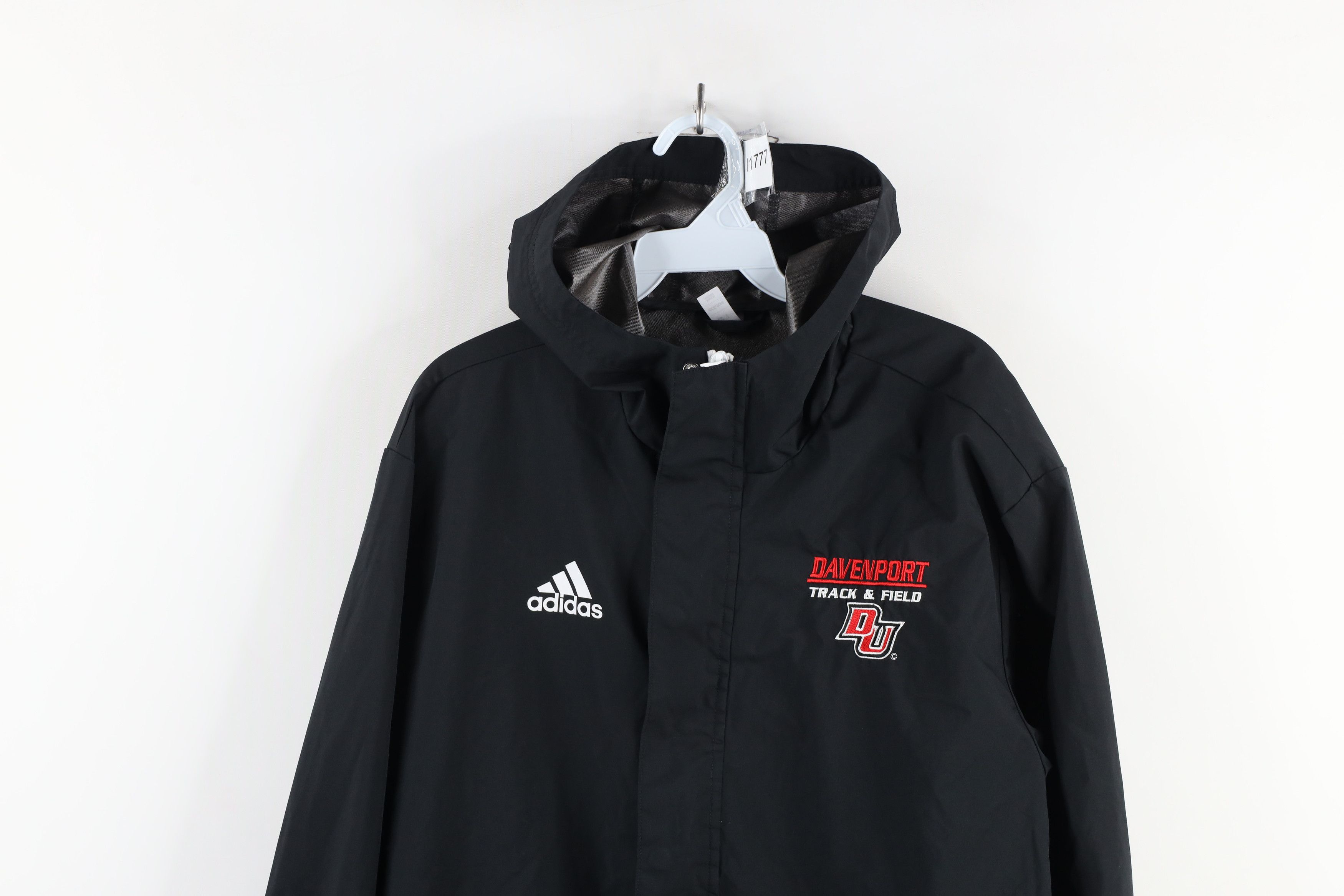 Adidas × Vintage Adidas Davenport University Track and Field Hooded Jacket Size US M / EU 48-50 / 2 - 2 Thumbnail