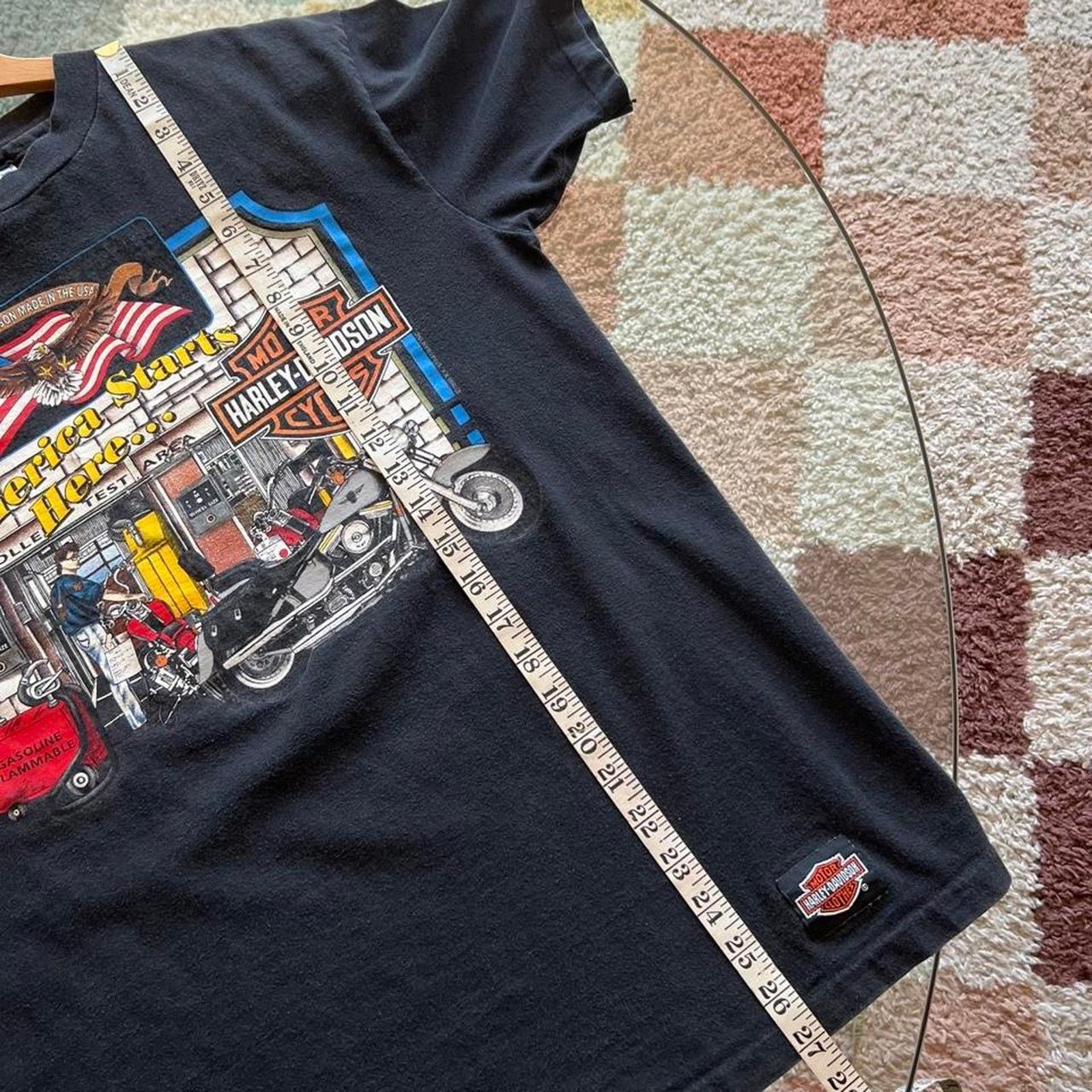 Harley Davidson 90s Harley-Davidson Tee | America Starts Here | York PA | L Size US L / EU 52-54 / 3 - 15 Thumbnail