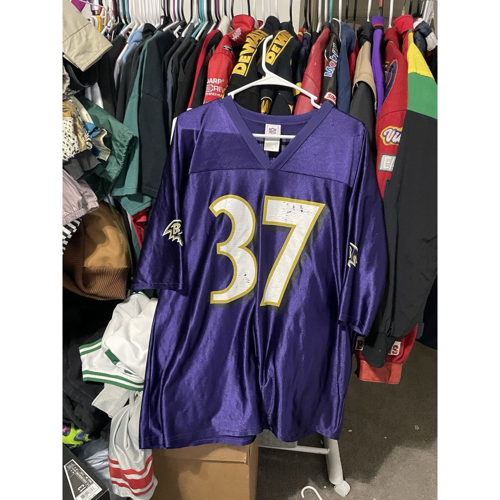Reebok Size XL-VTG Reebok Baltimore Ravens Deion Sanders #37 Jersey Size US XL / EU 56 / 4 - 1 Thumbnail