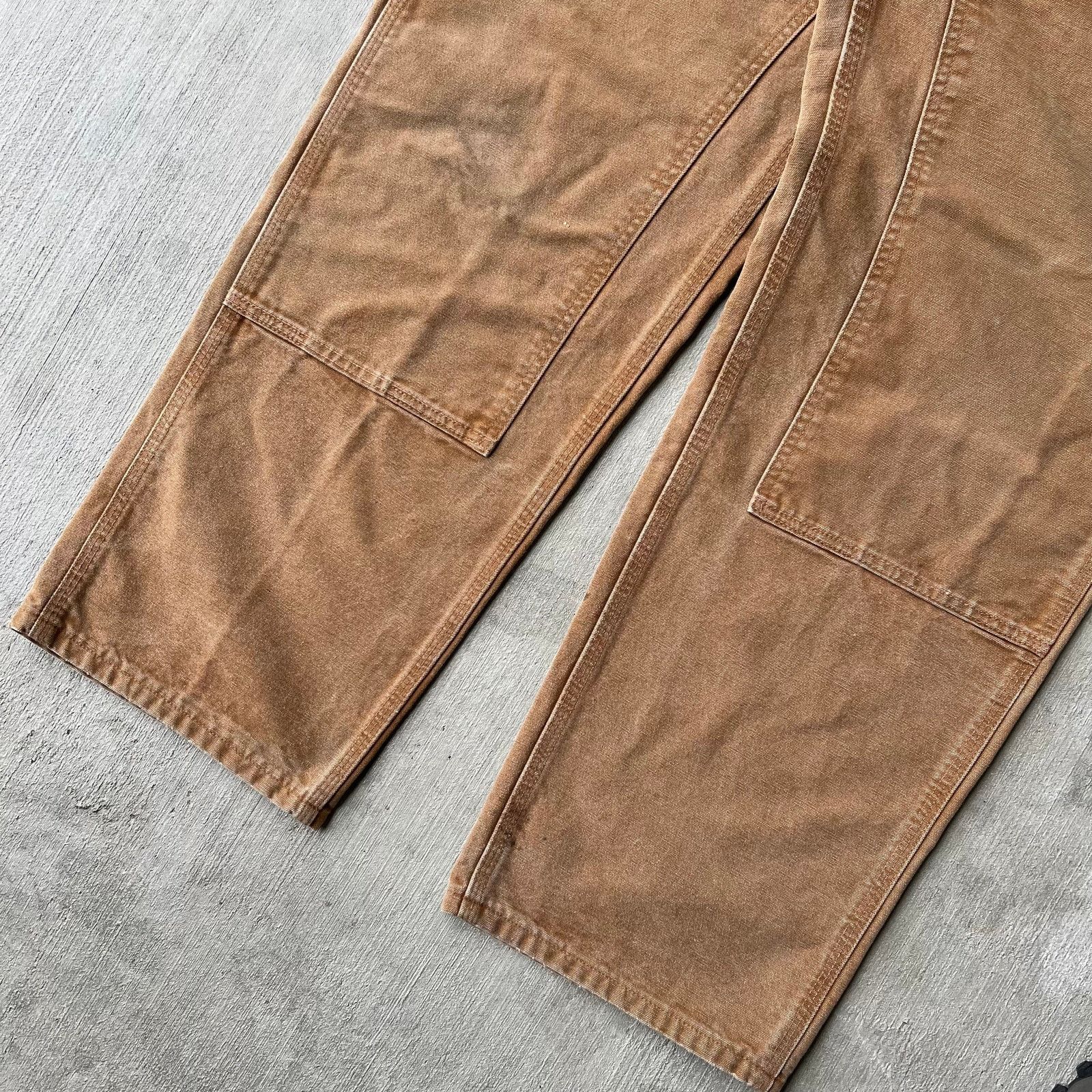 Carhartt × Vintage Vintage Y2K Carhartt brown double knee work carpenter pants Size US 37 - 3 Thumbnail