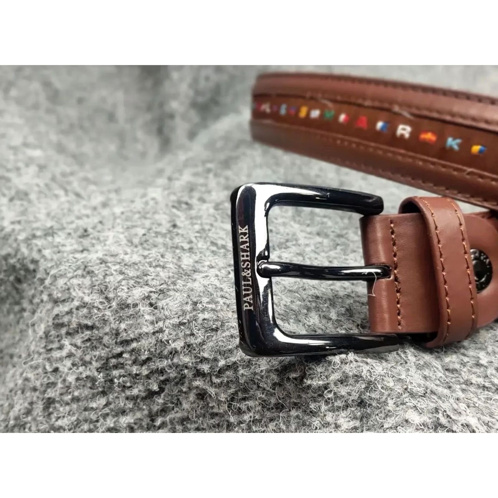 Paul & Shark VINTAGE Paul & Shark Design Multi Logo Mens Belt Size ONE SIZE - 5 Thumbnail