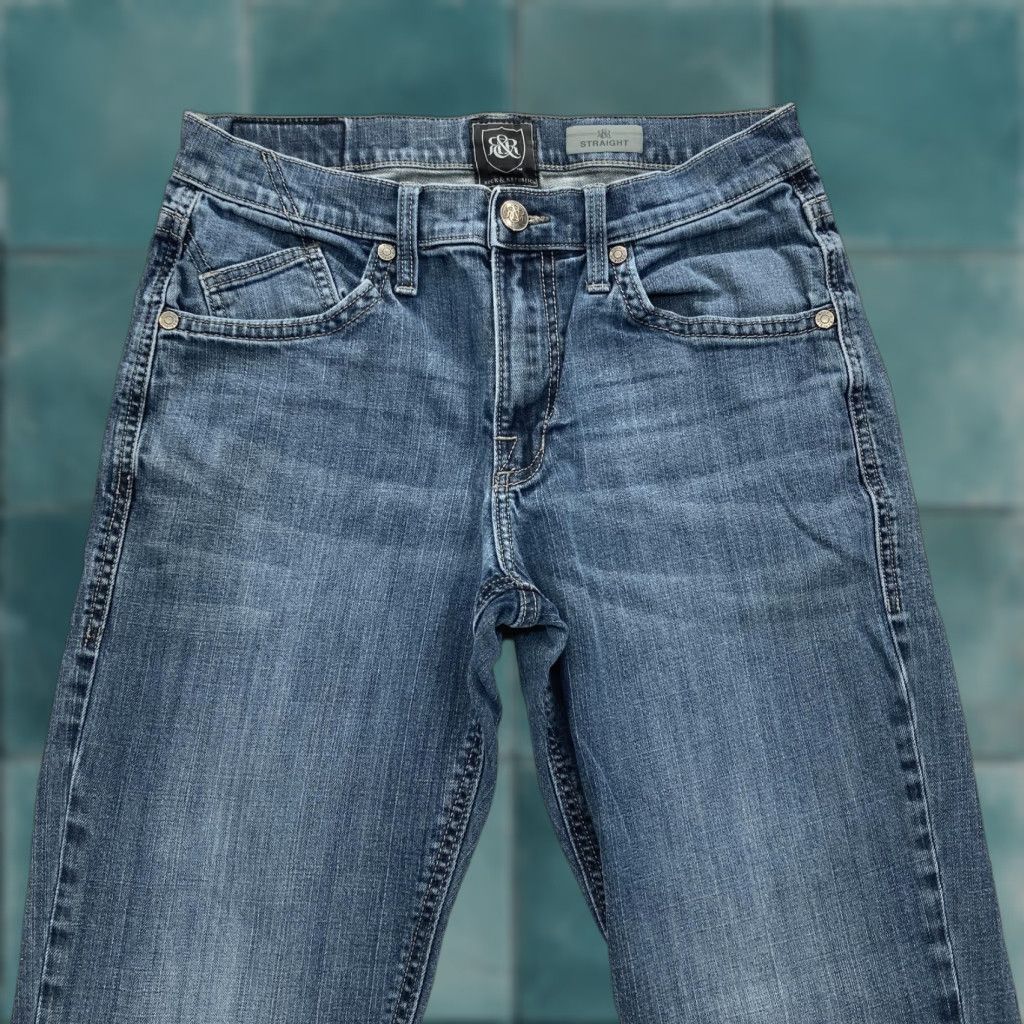 Vintage Rock & Republic Jeans Mens 32x32 Blue Straight Stretch Denim Zip Fly Grunge Rock Size US 32 / EU 48 - 1 Thumbnail